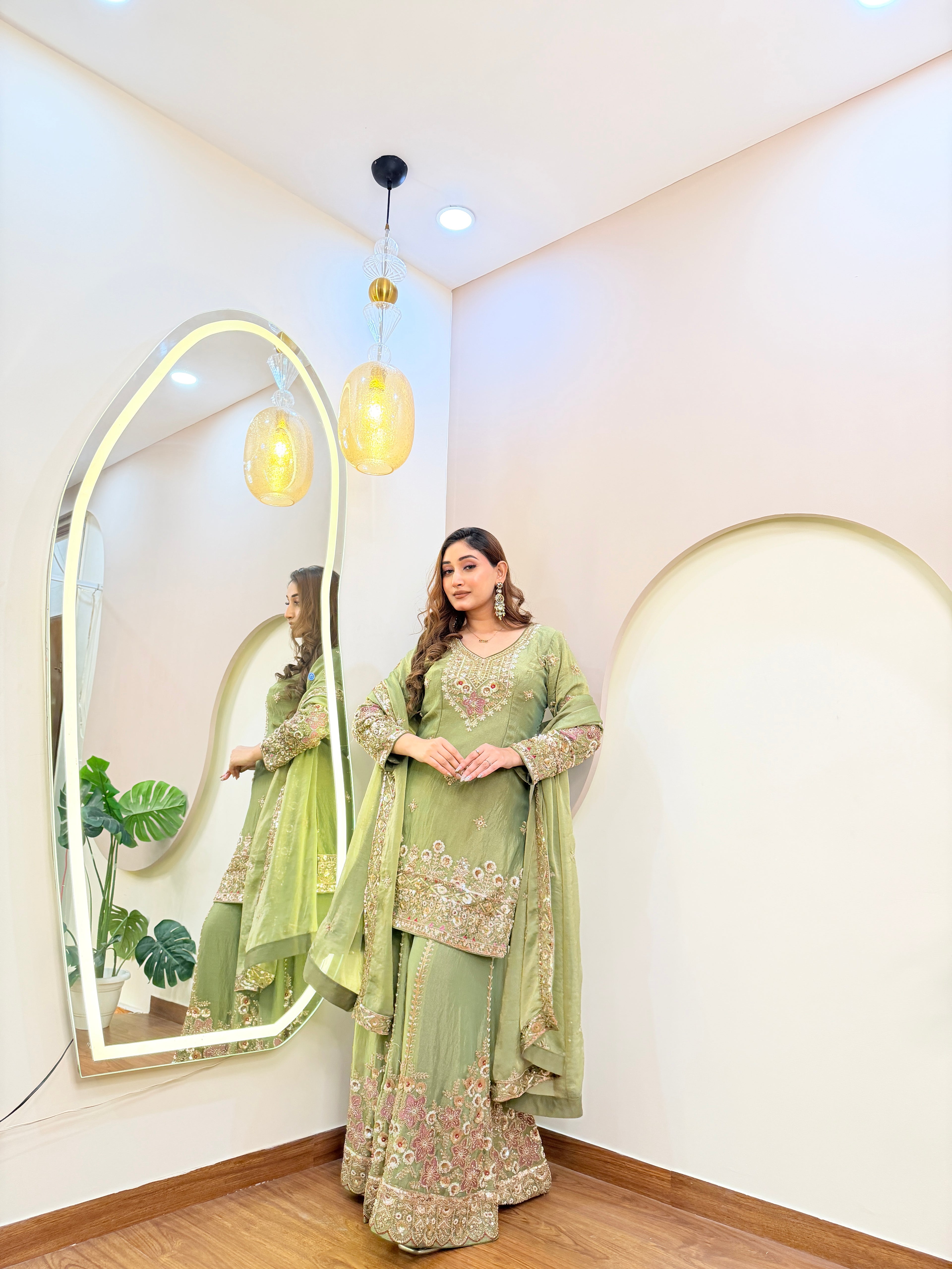 E228 3PC SHARARA SUIT