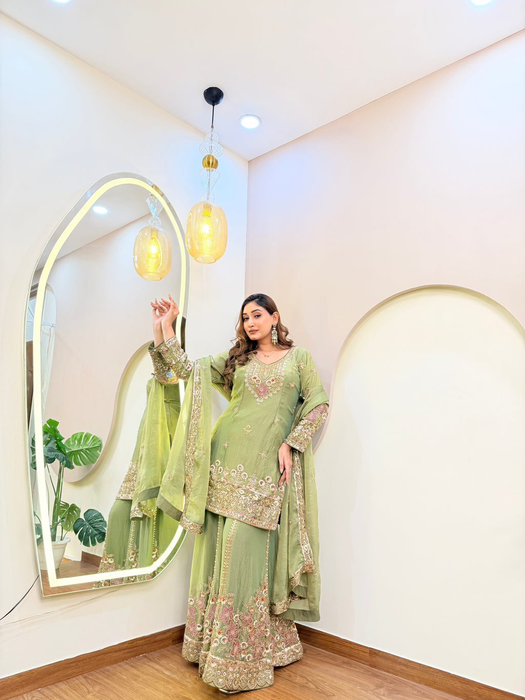 E228 3PC SHARARA SUIT
