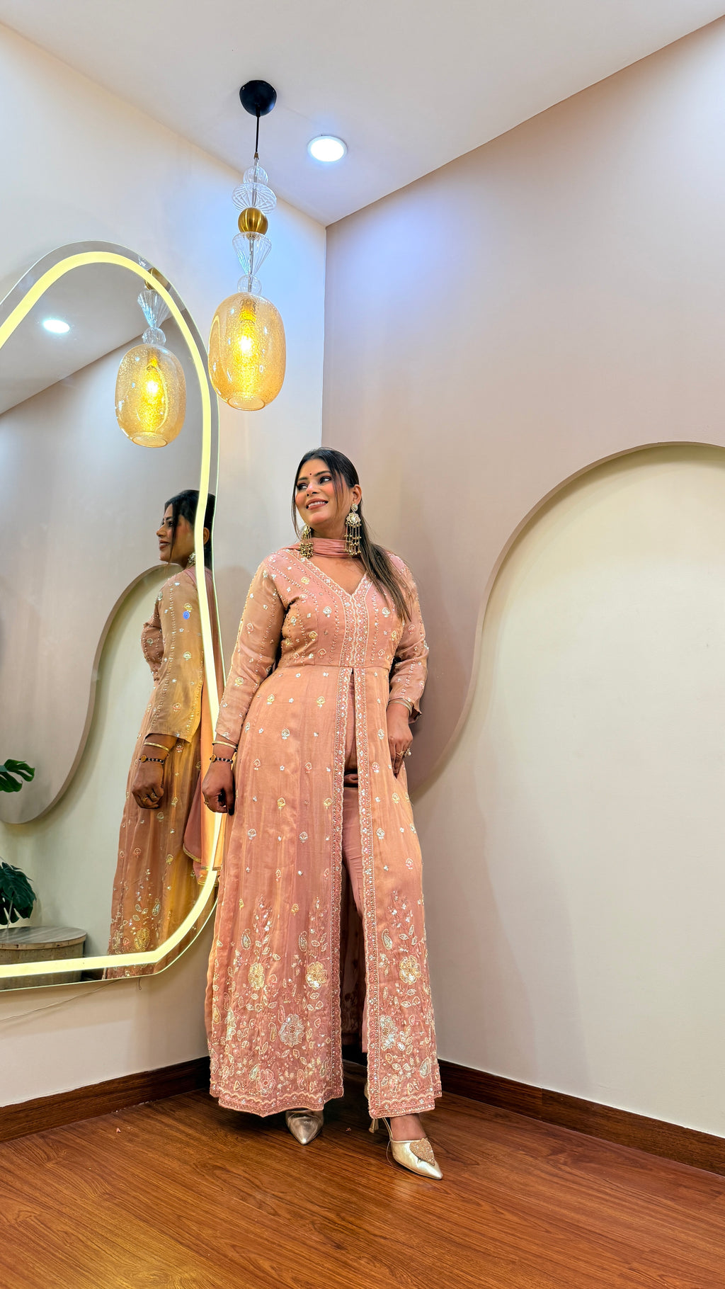 E123 SHERWANI STYLE 3PC ANARKALI