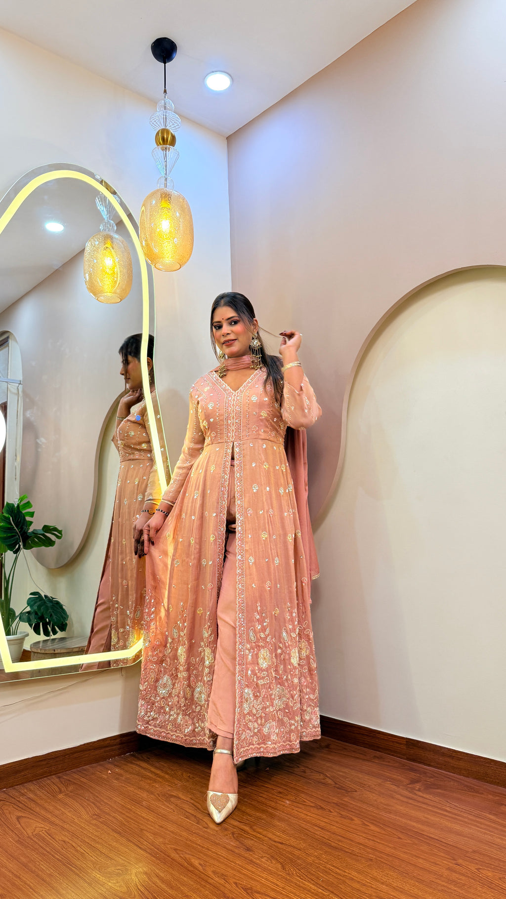 E123 SHERWANI STYLE 3PC ANARKALI