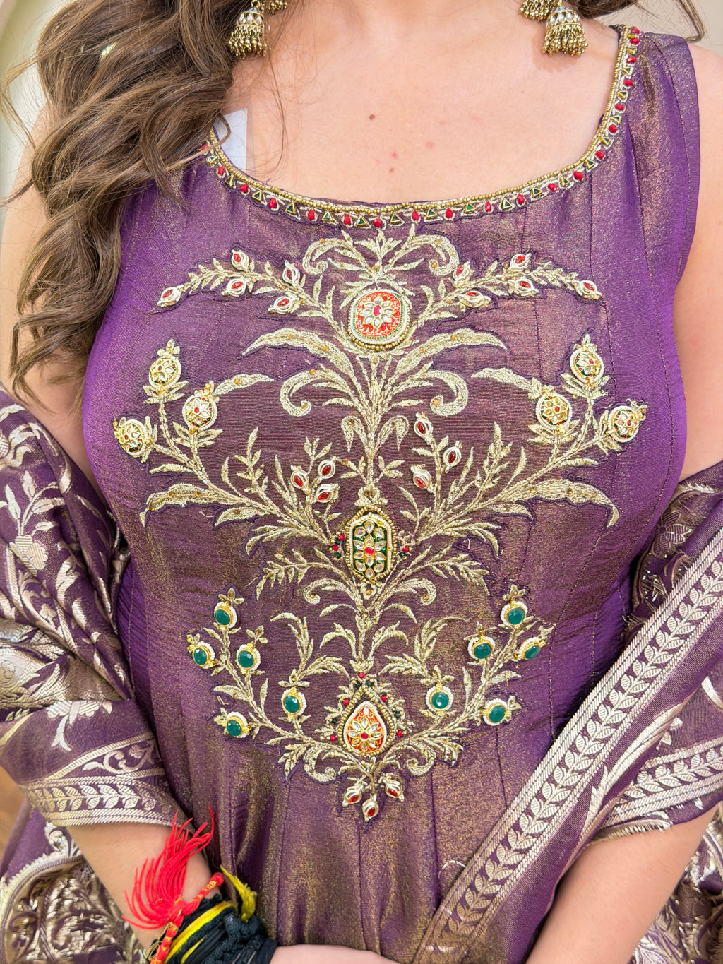 E322 3PC PEPLUM SHARARA SUIT