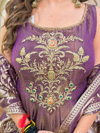 E322 3PC PEPLUM SHARARA SUIT