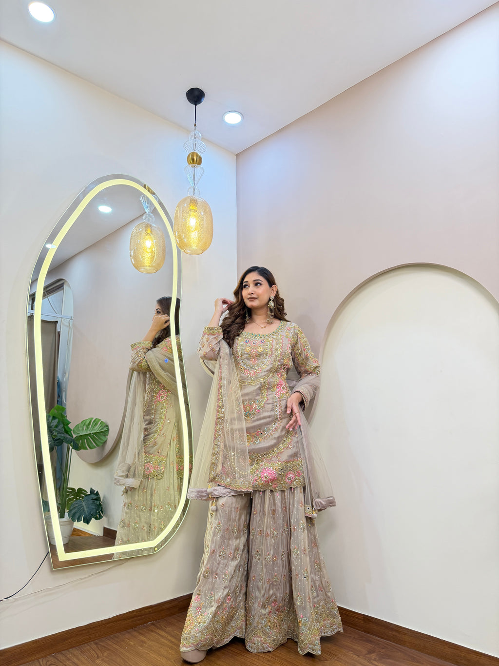 E306 3PC SHARARA SUIT