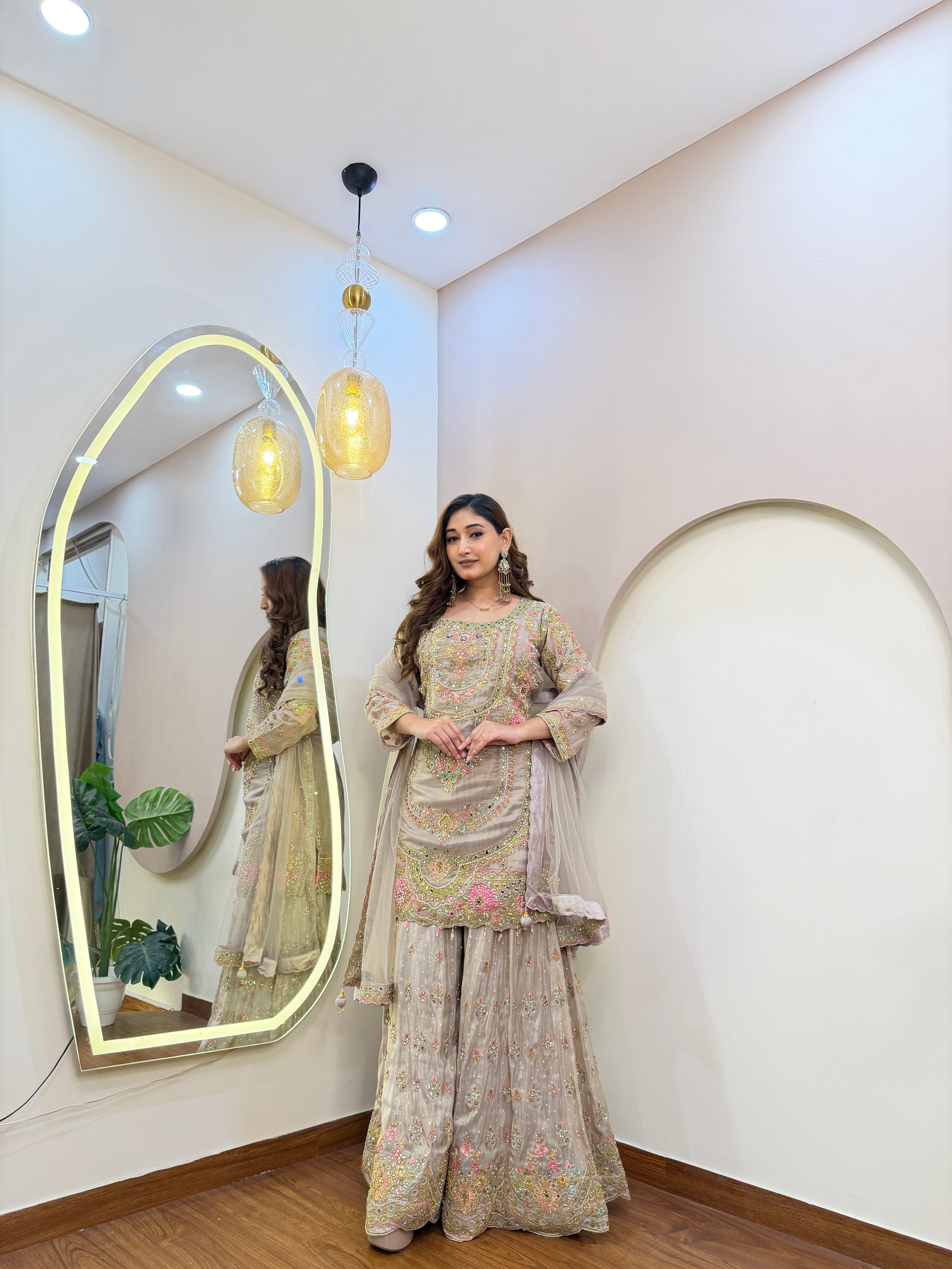 E306 3PC SHARARA SUIT
