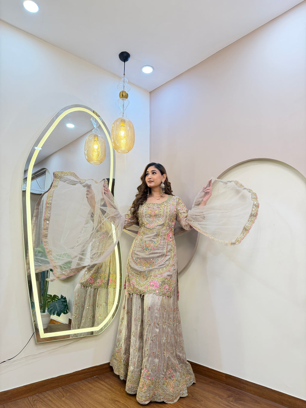 E306 3PC SHARARA SUIT