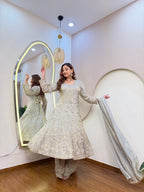 E332 3PC ANARKALI WITH PLAZO