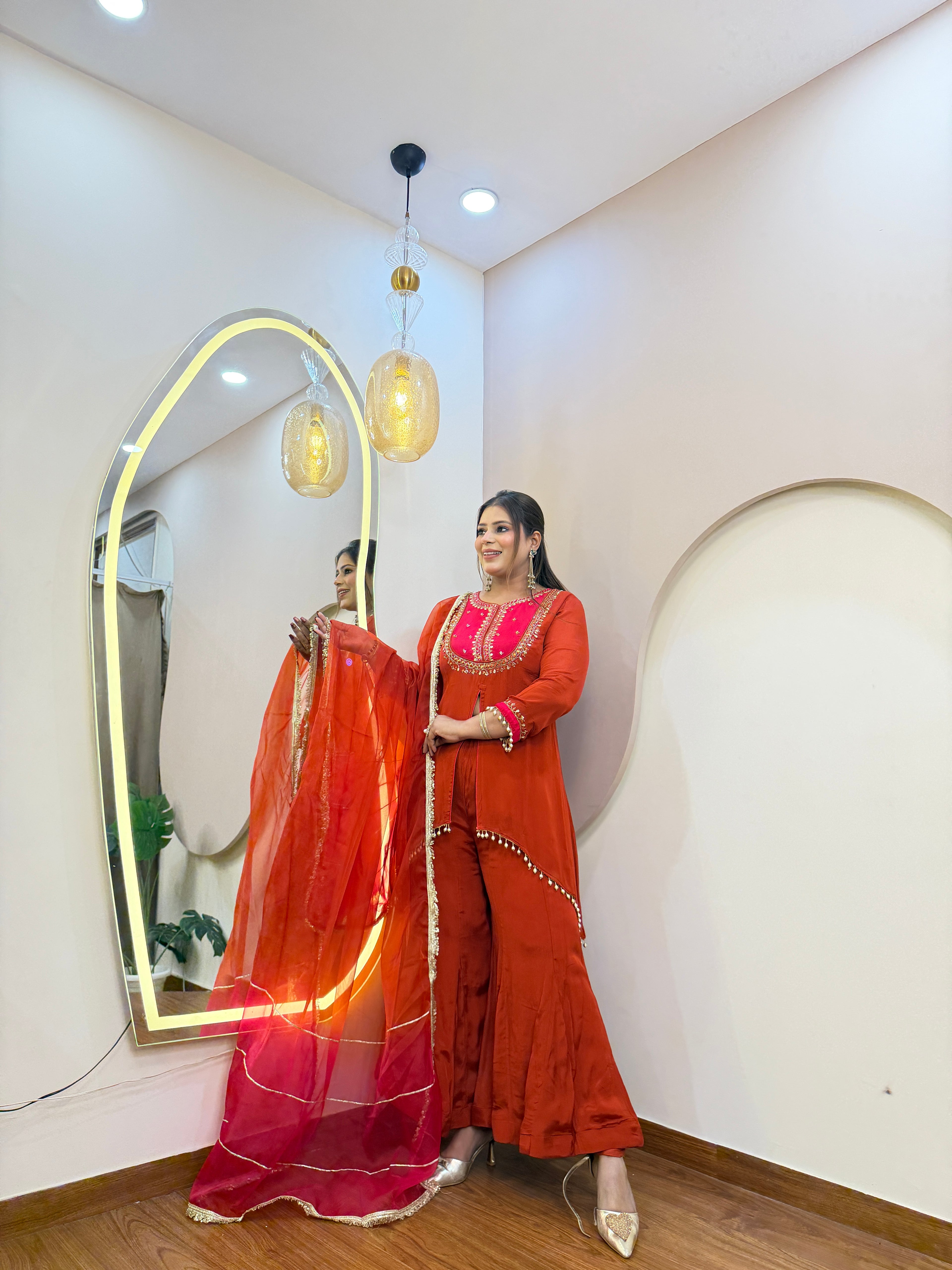 E235 ASYMMETRICAL SHARARA SUIT