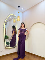 E206 INDO WESTERN DRAPE SAREE