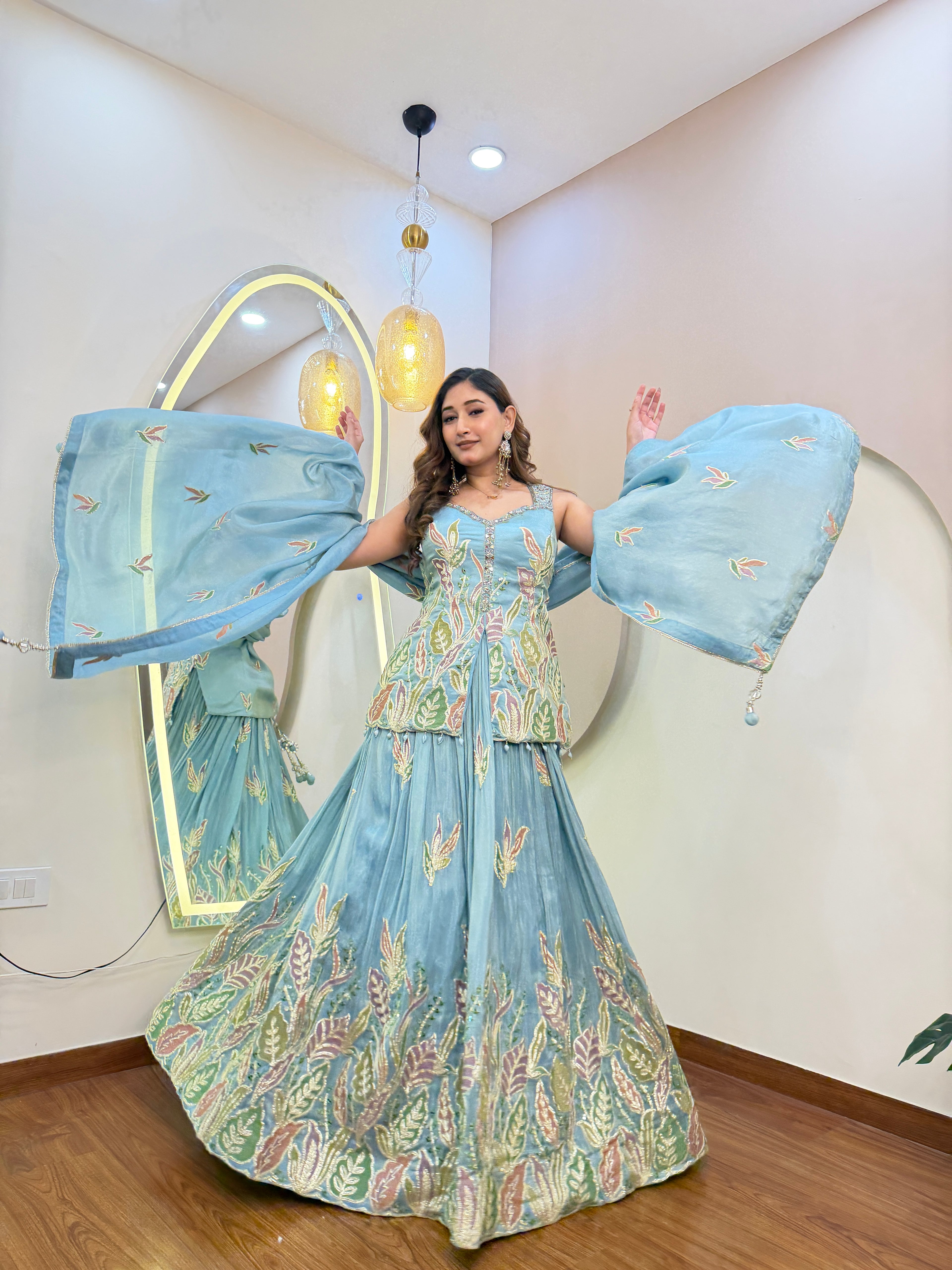 E327 3PC LEHENGA CHOLI