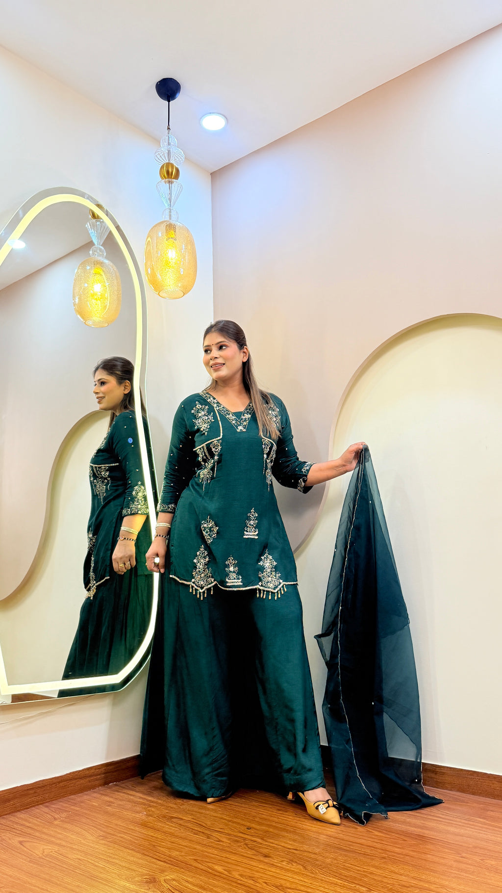 E132 3PC SHARARA SUIT
