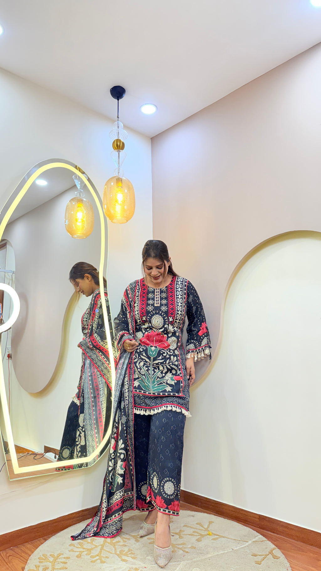 E143 3PC SHARARA SUIT