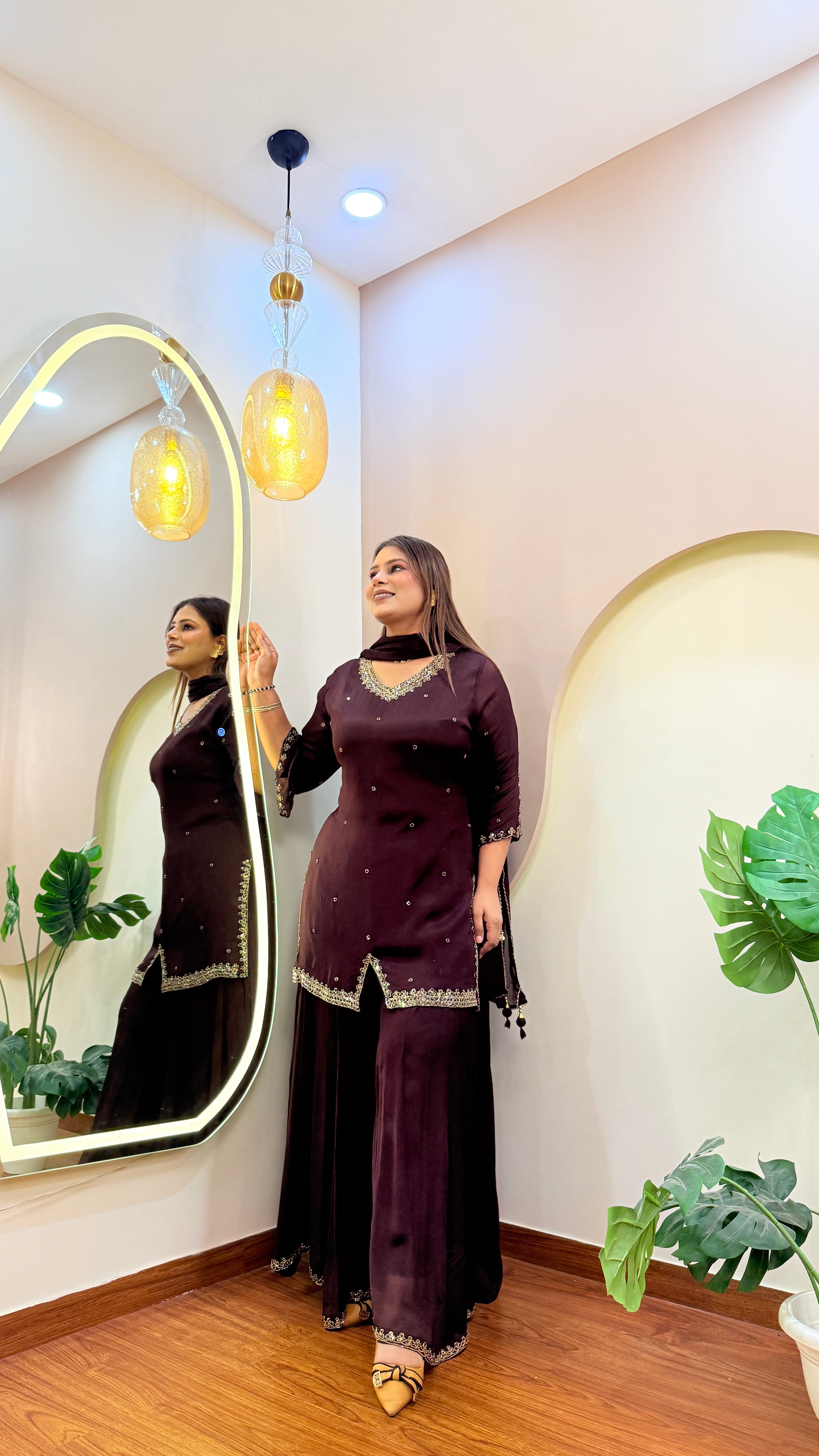 E135 3PC SHARARA SUIT