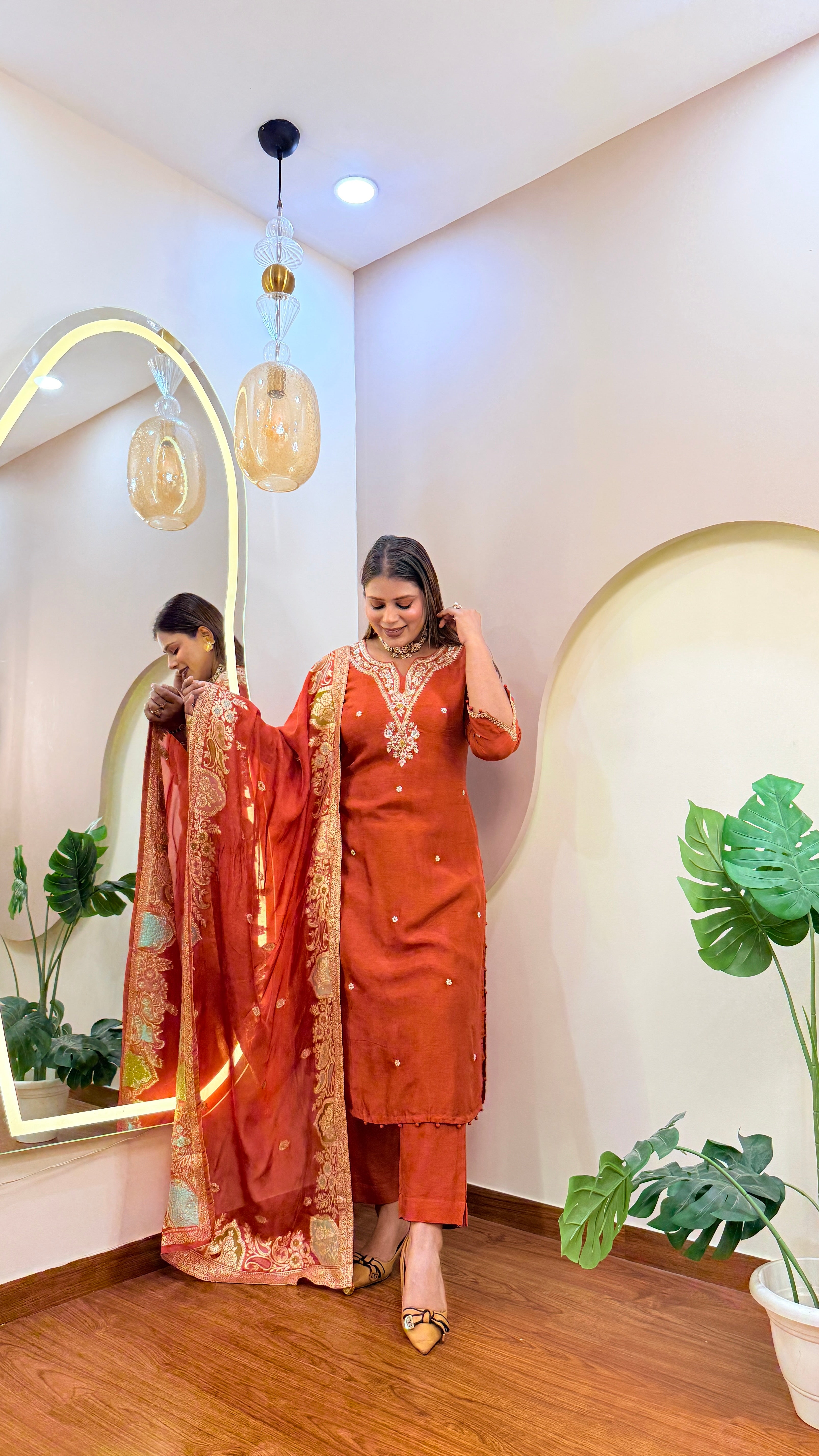 E121 3PC PURE SILK SUIT