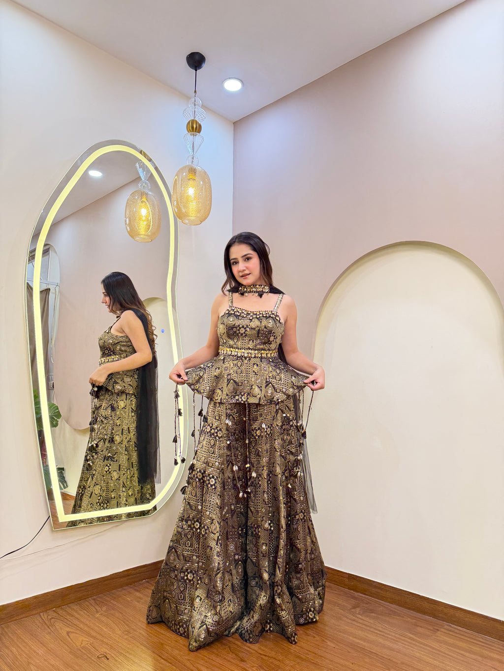 E21 3PC HEAVY BROCADE SET