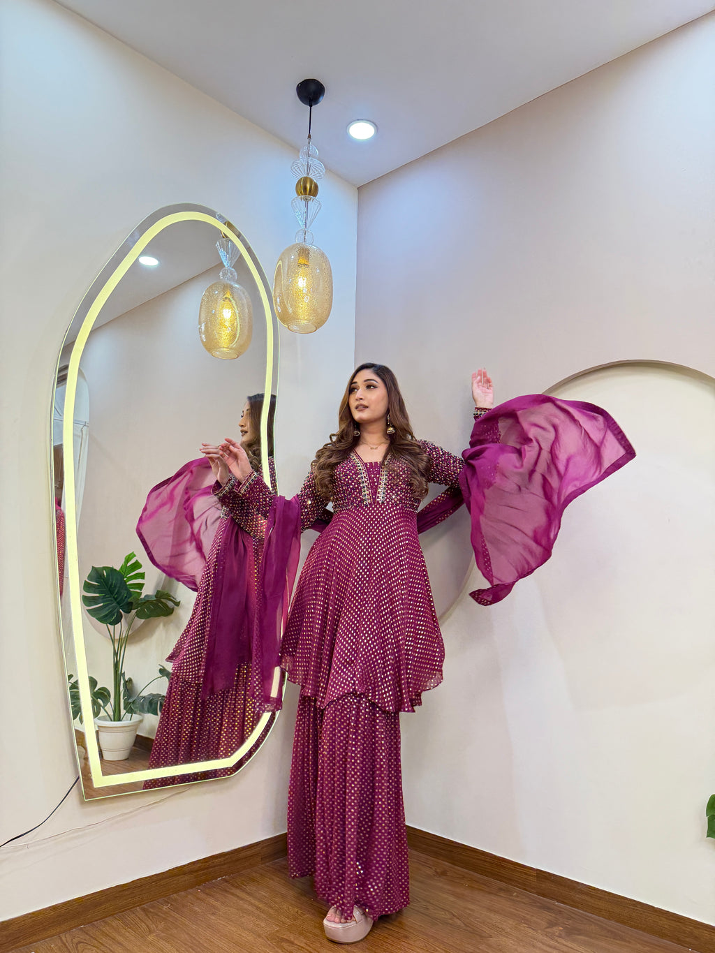 E313 3PC SHARARA SUIT