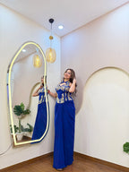 E323 DRAPE SAREE GOWN