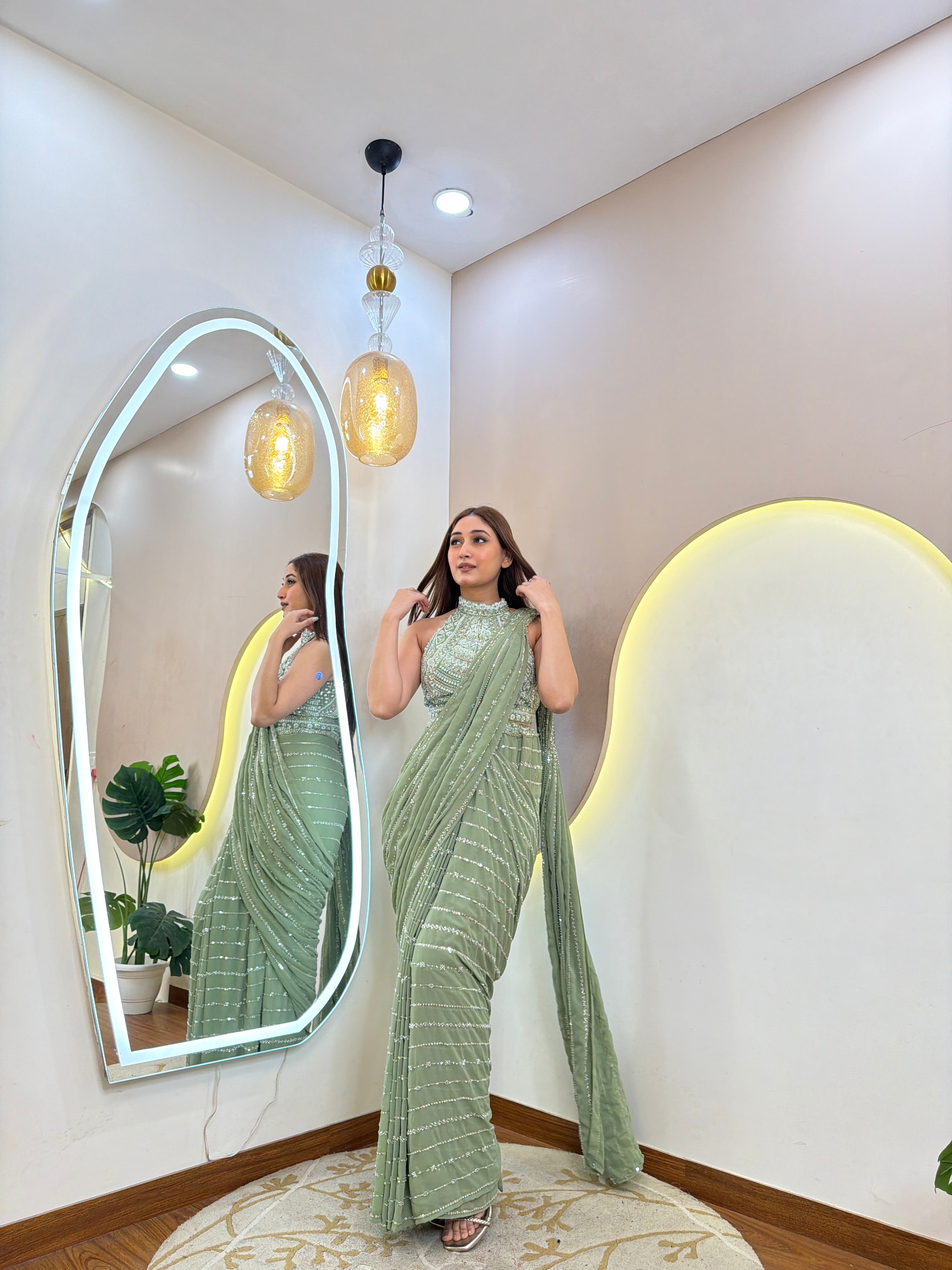 D697  DRAPE SAREE
