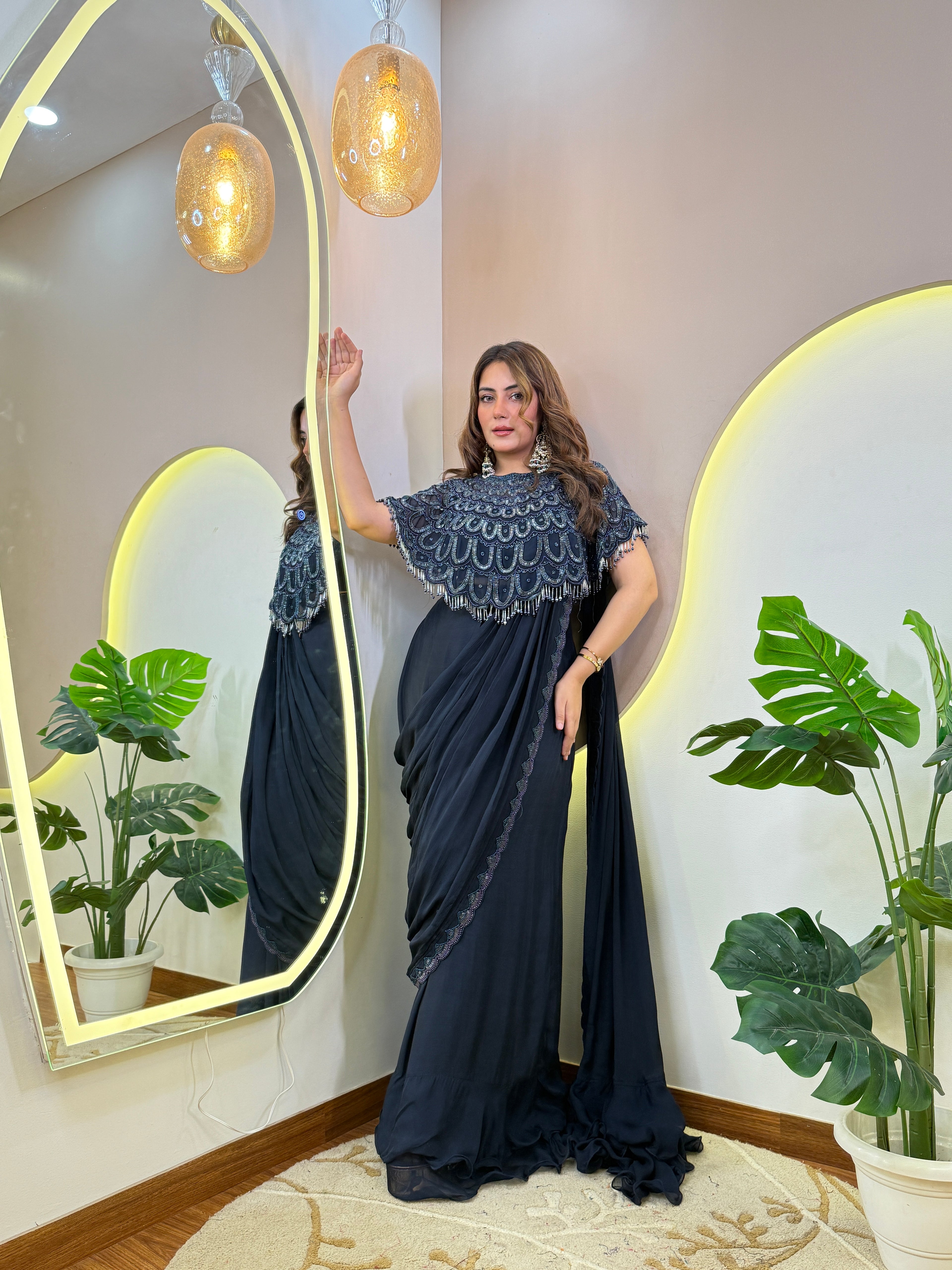 S747  DRAPE SAREE