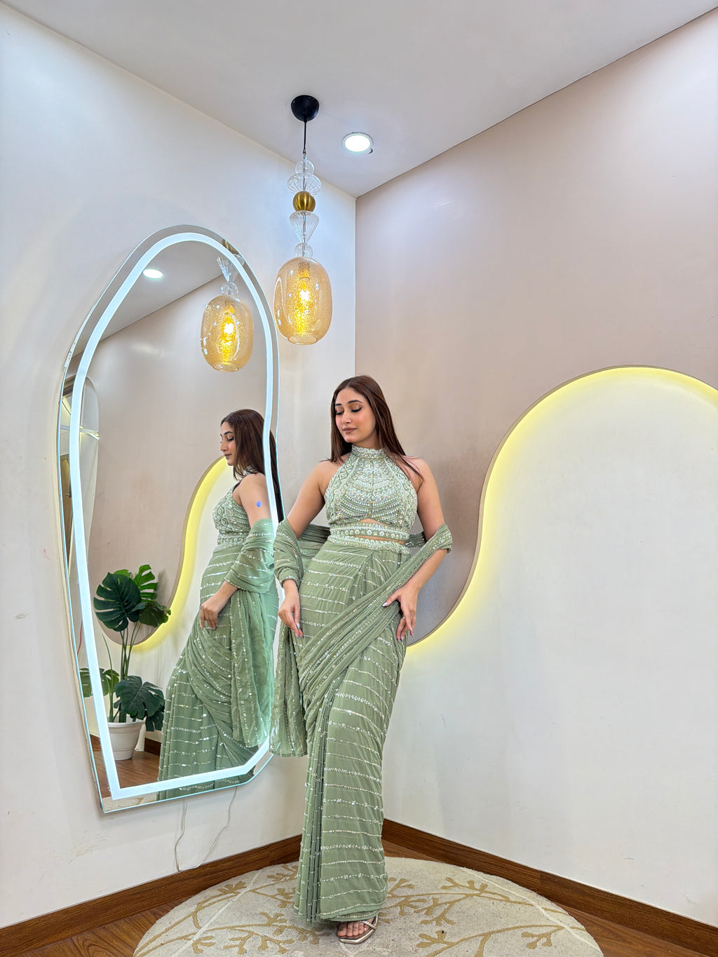 D697  DRAPE SAREE