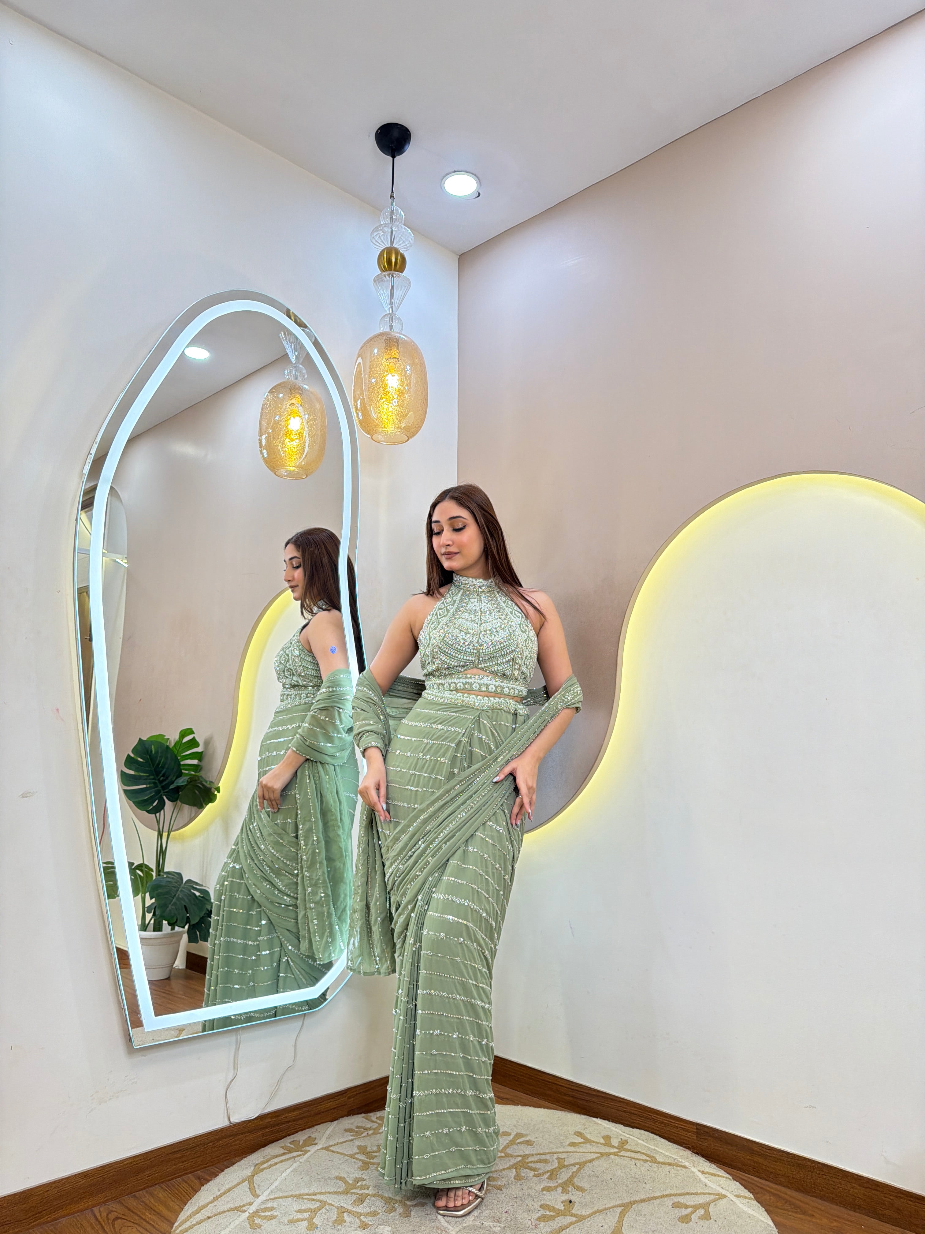 D697  DRAPE SAREE