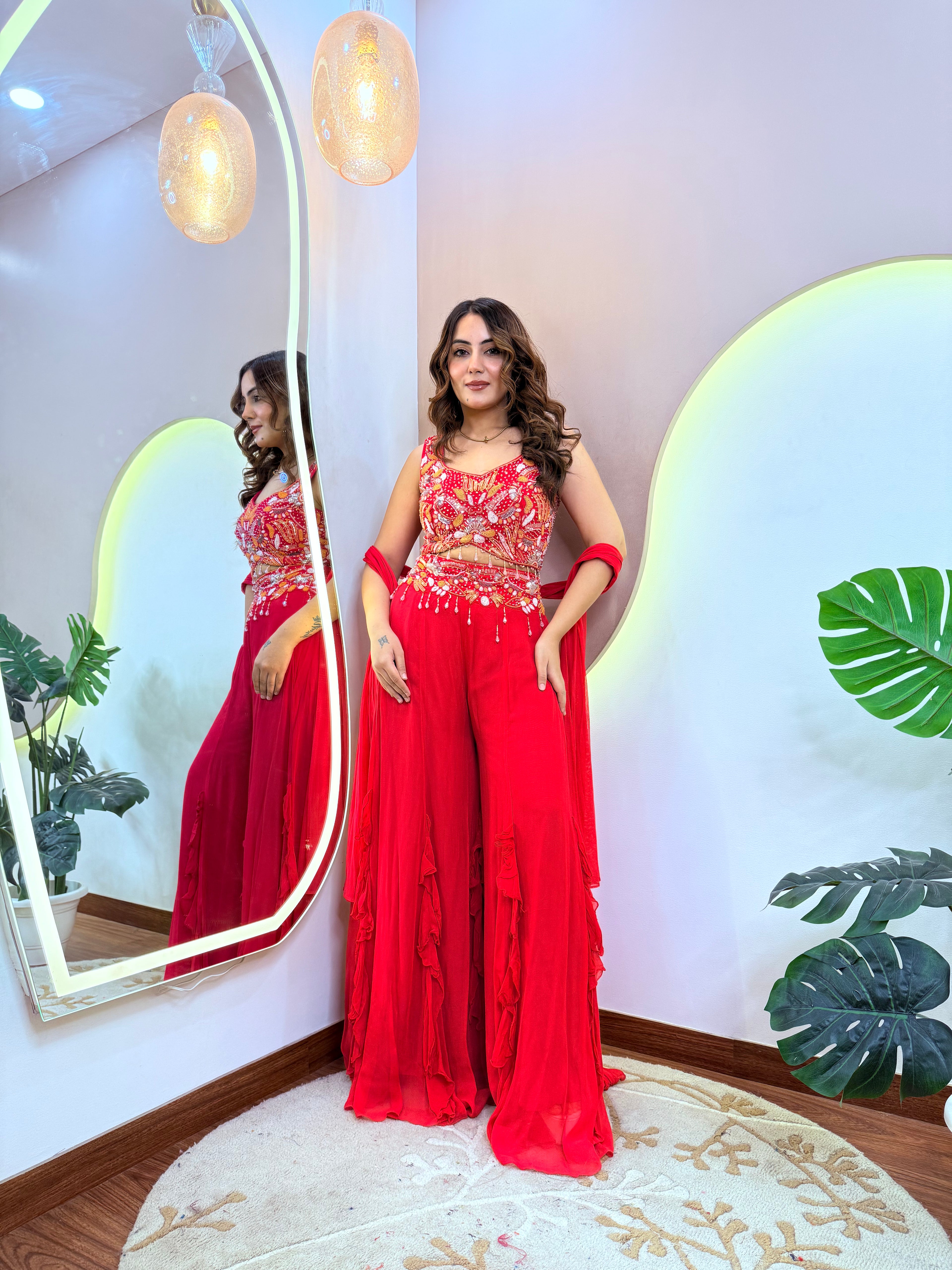 "SHABANA" CROP TOP SET