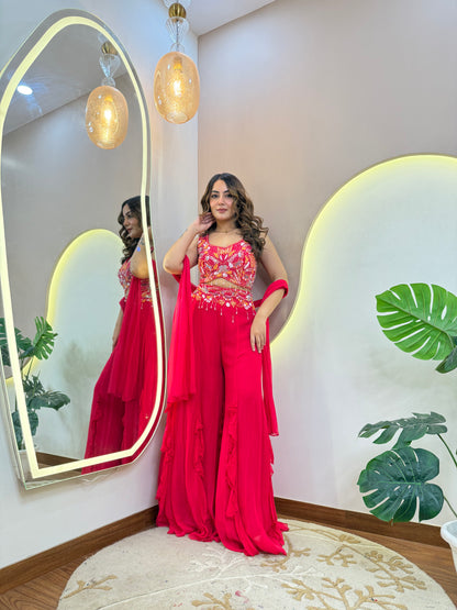"SHABANA" CROP TOP SET