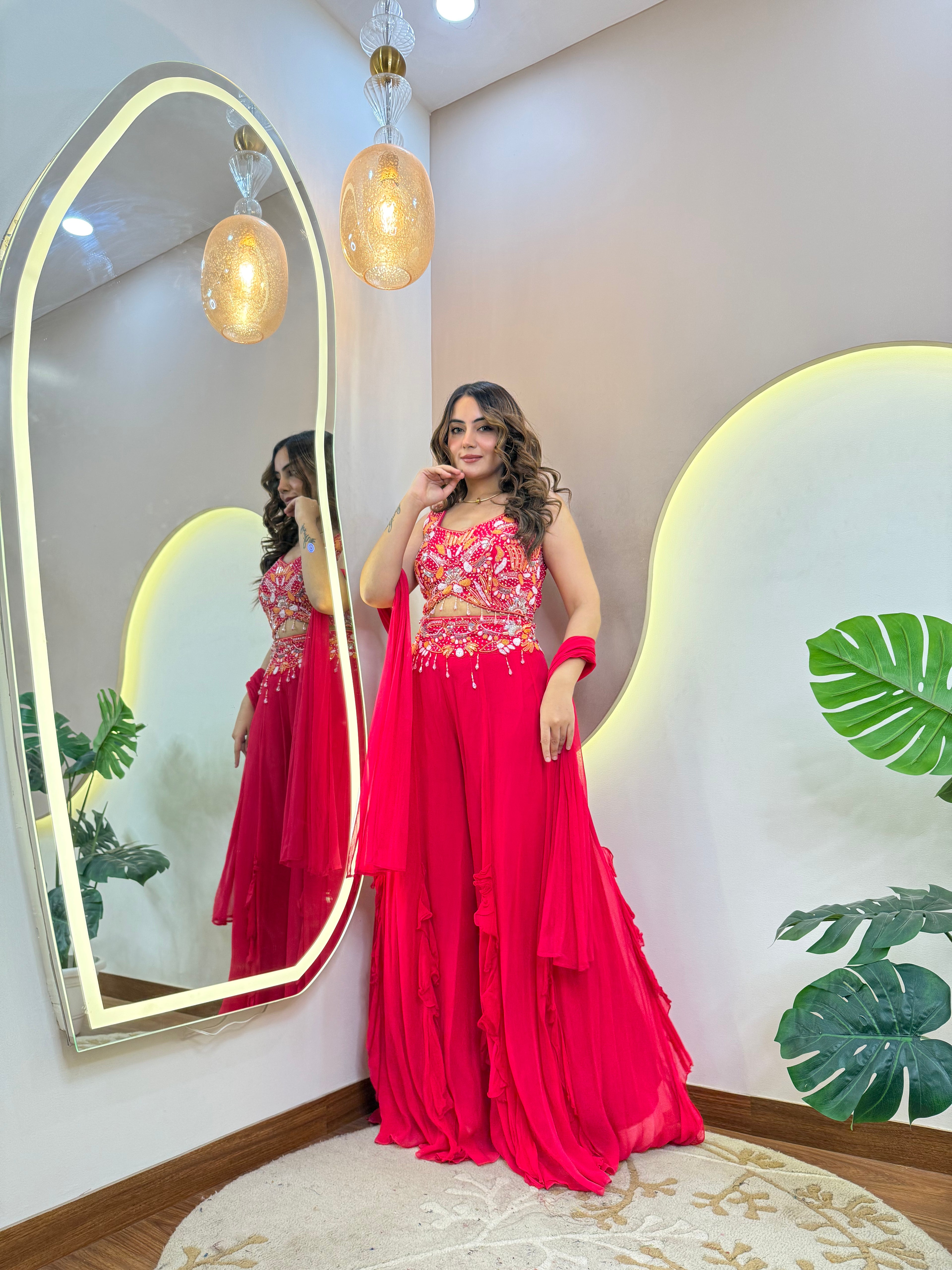 "SHABANA" CROP TOP SET