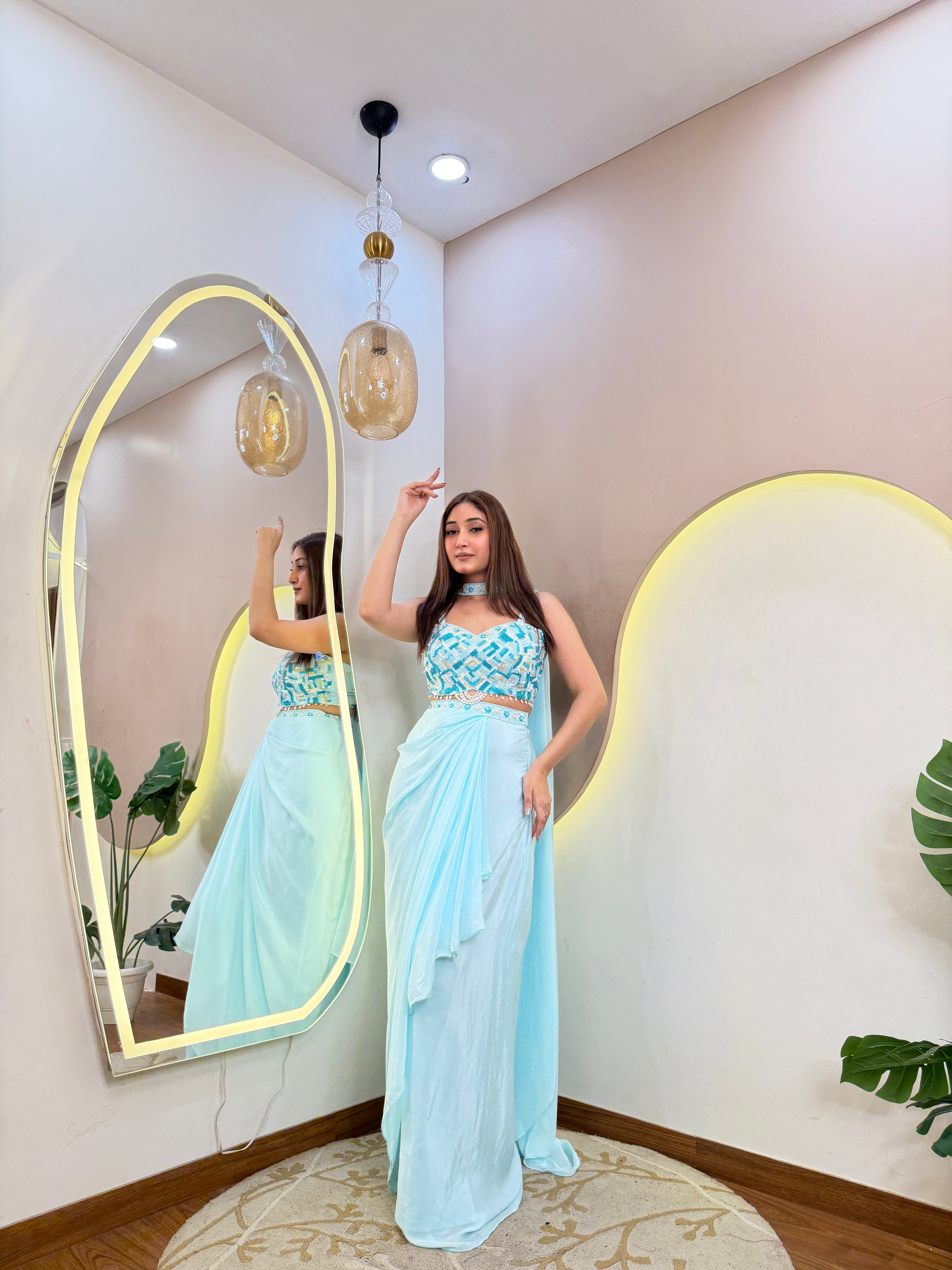 D717  DRAPE SAREE