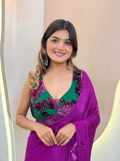 "FARA " DRAPE SAREE