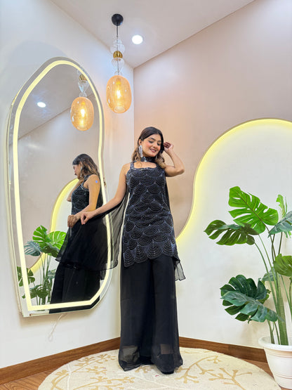 "NIDA" SHARARA SUIT
