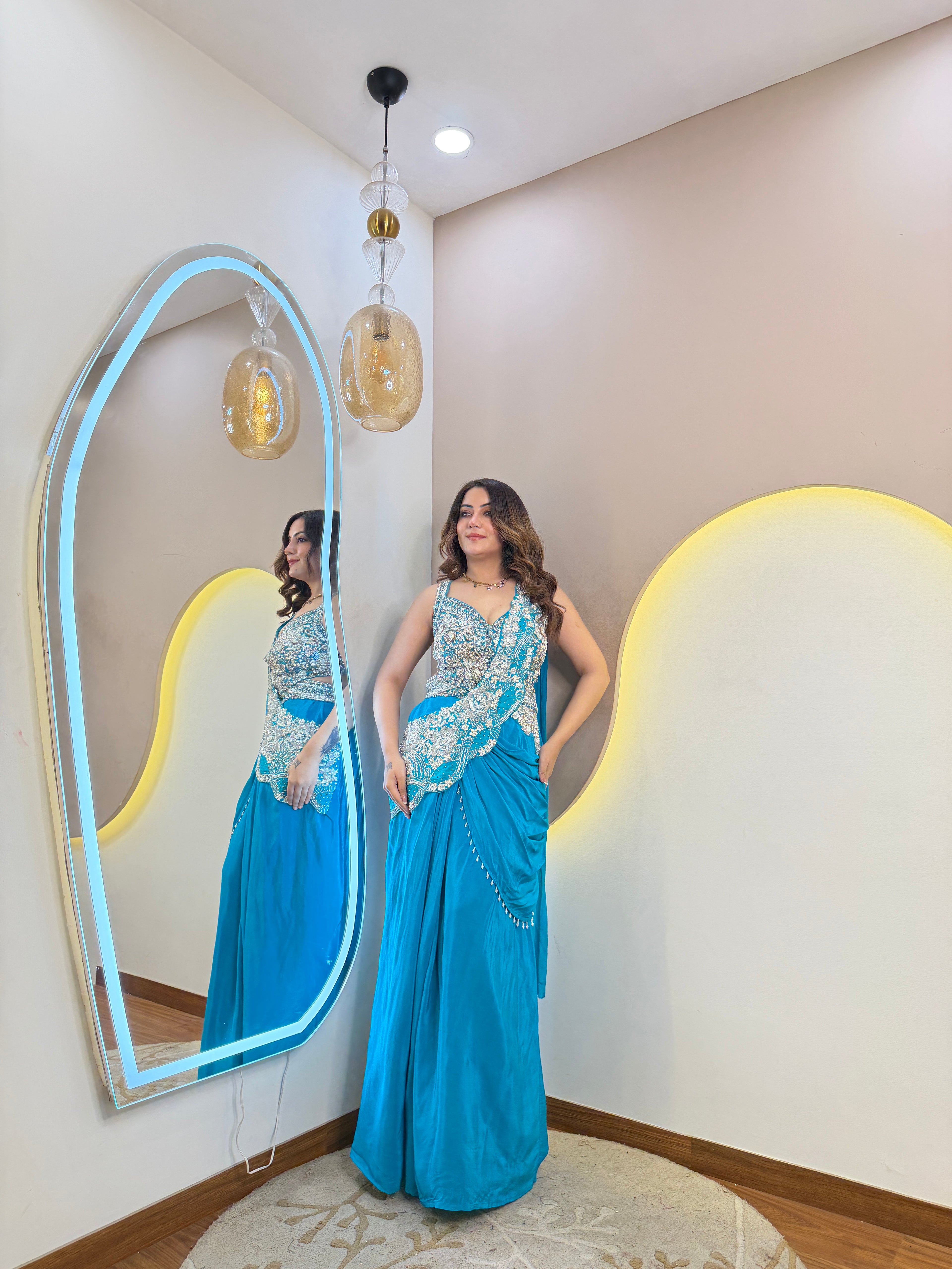 INDOWESTERN DRAPE SAREE