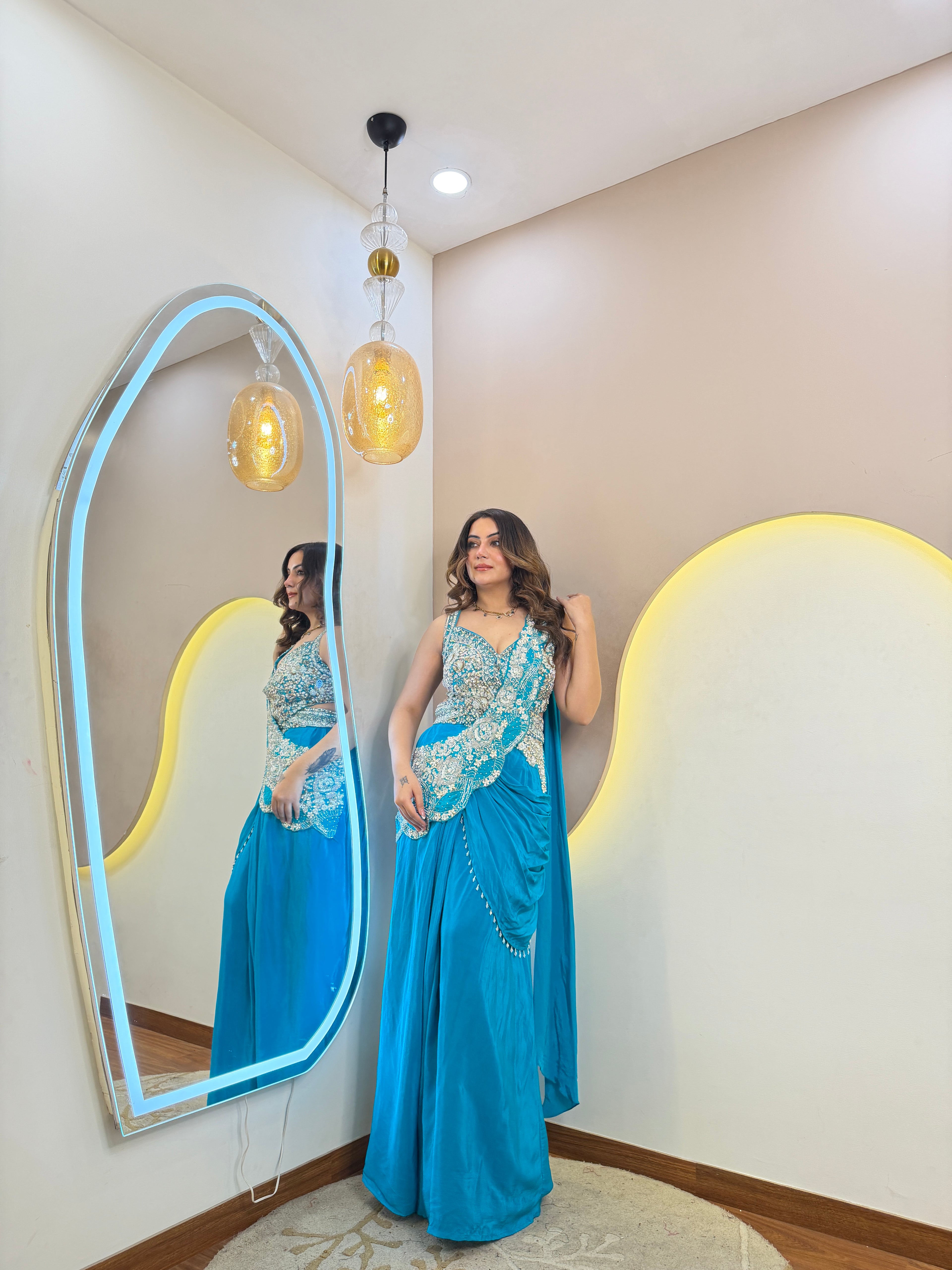 INDOWESTERN DRAPE SAREE