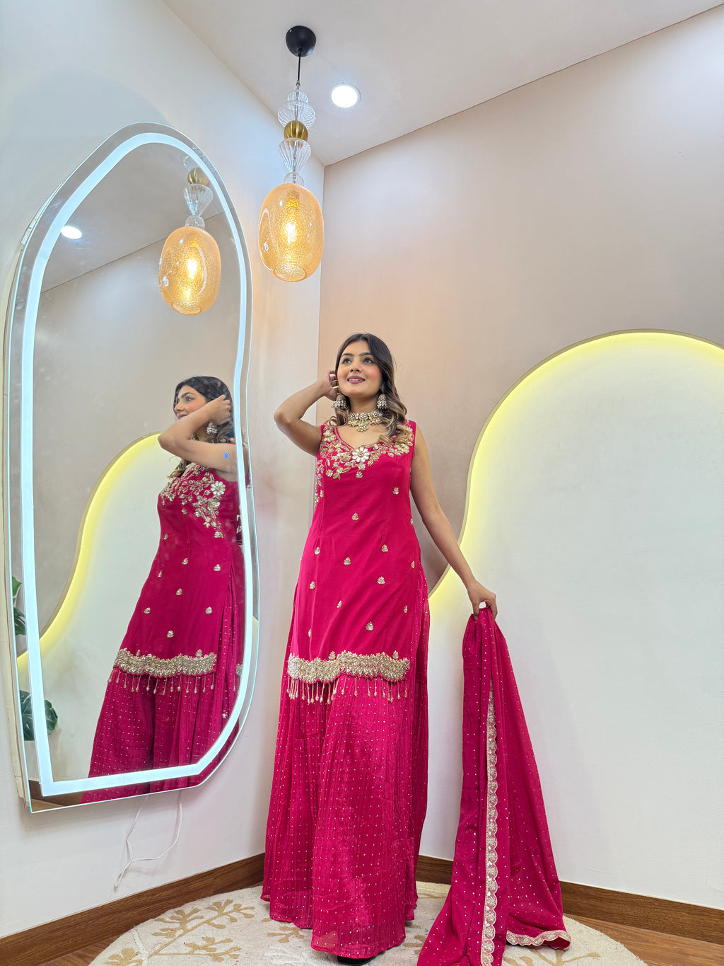 "BASMA" SHARARA SUIT