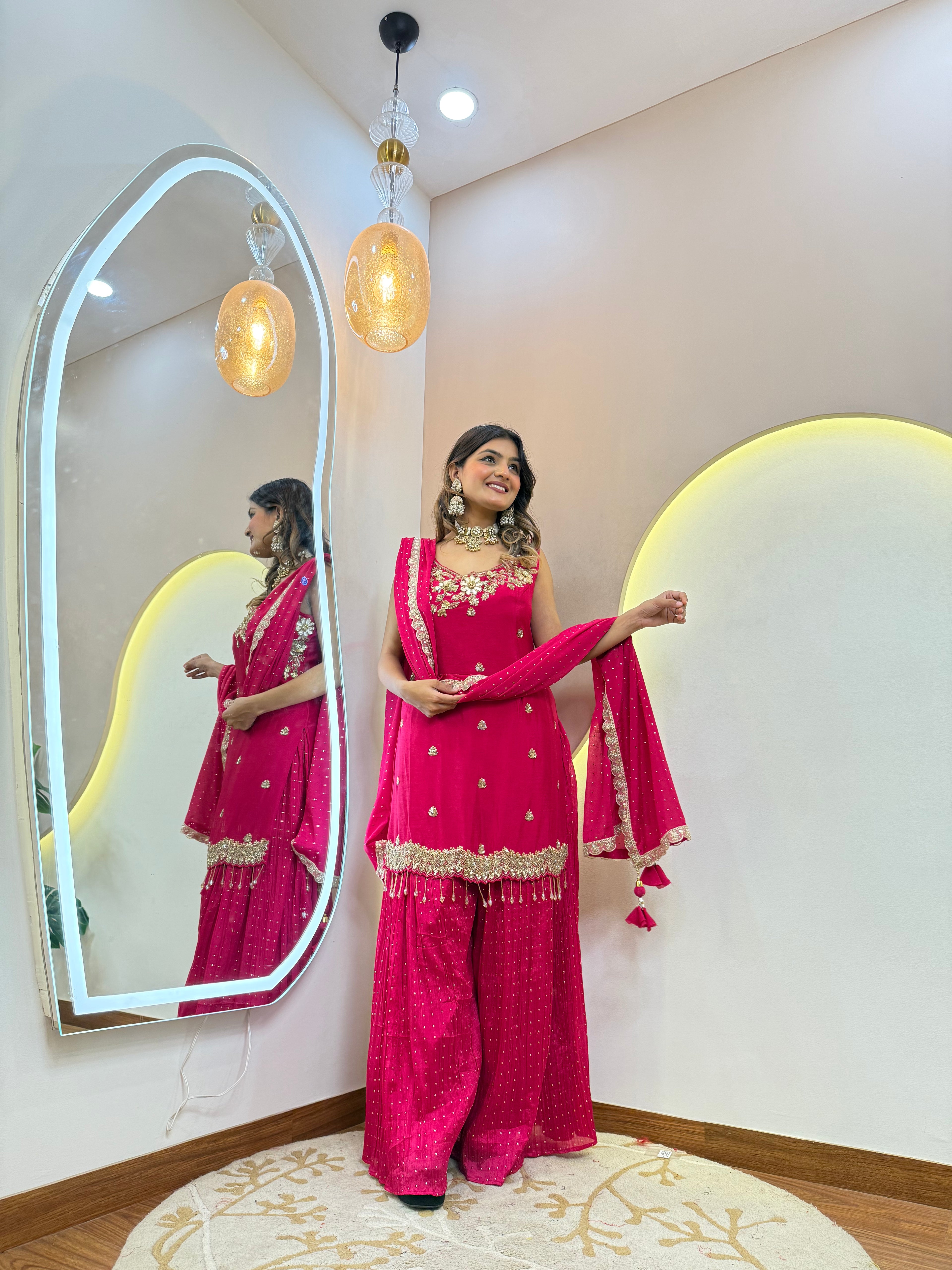 "BASMA" SHARARA SUIT