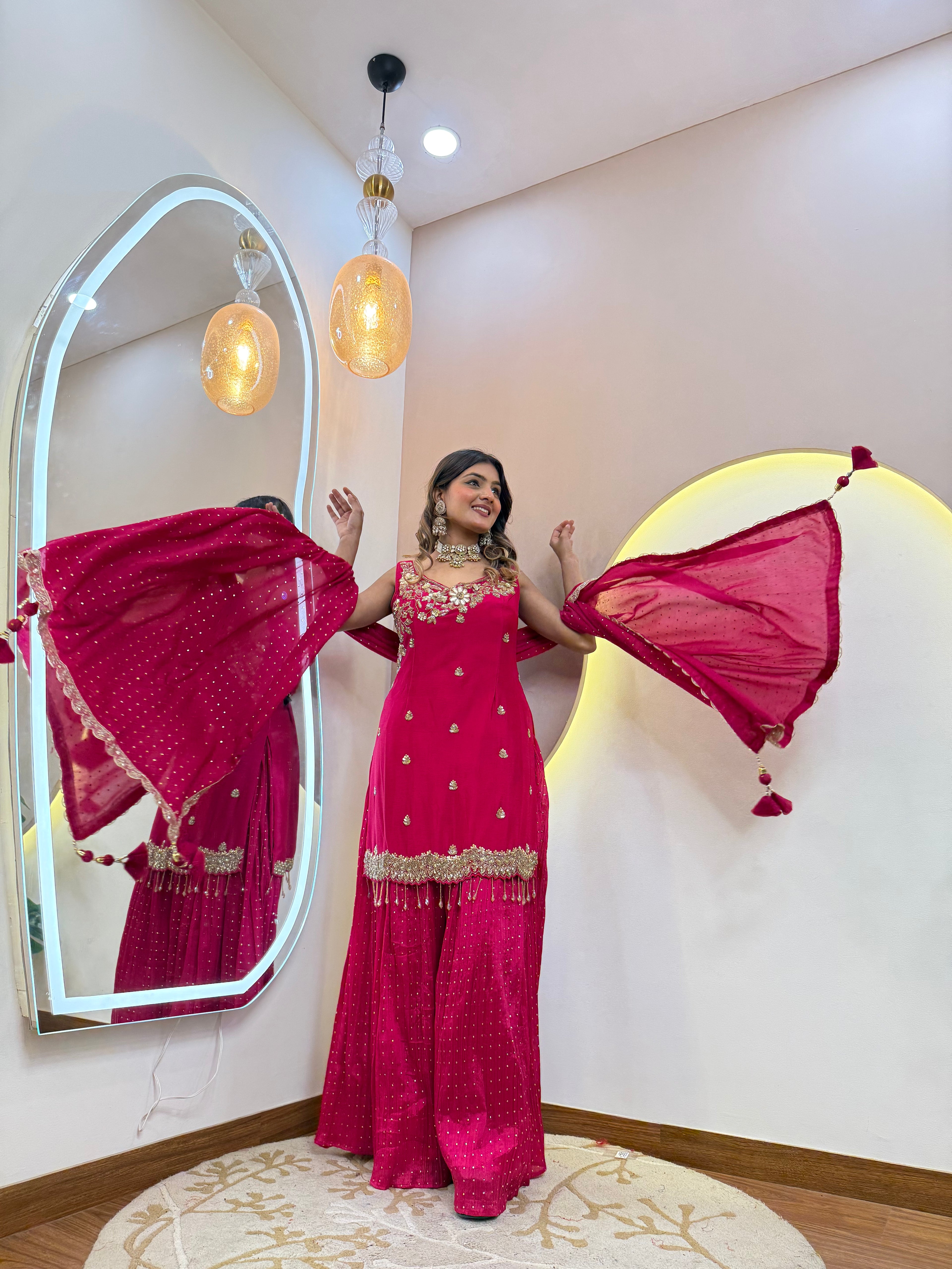 "BASMA" SHARARA SUIT