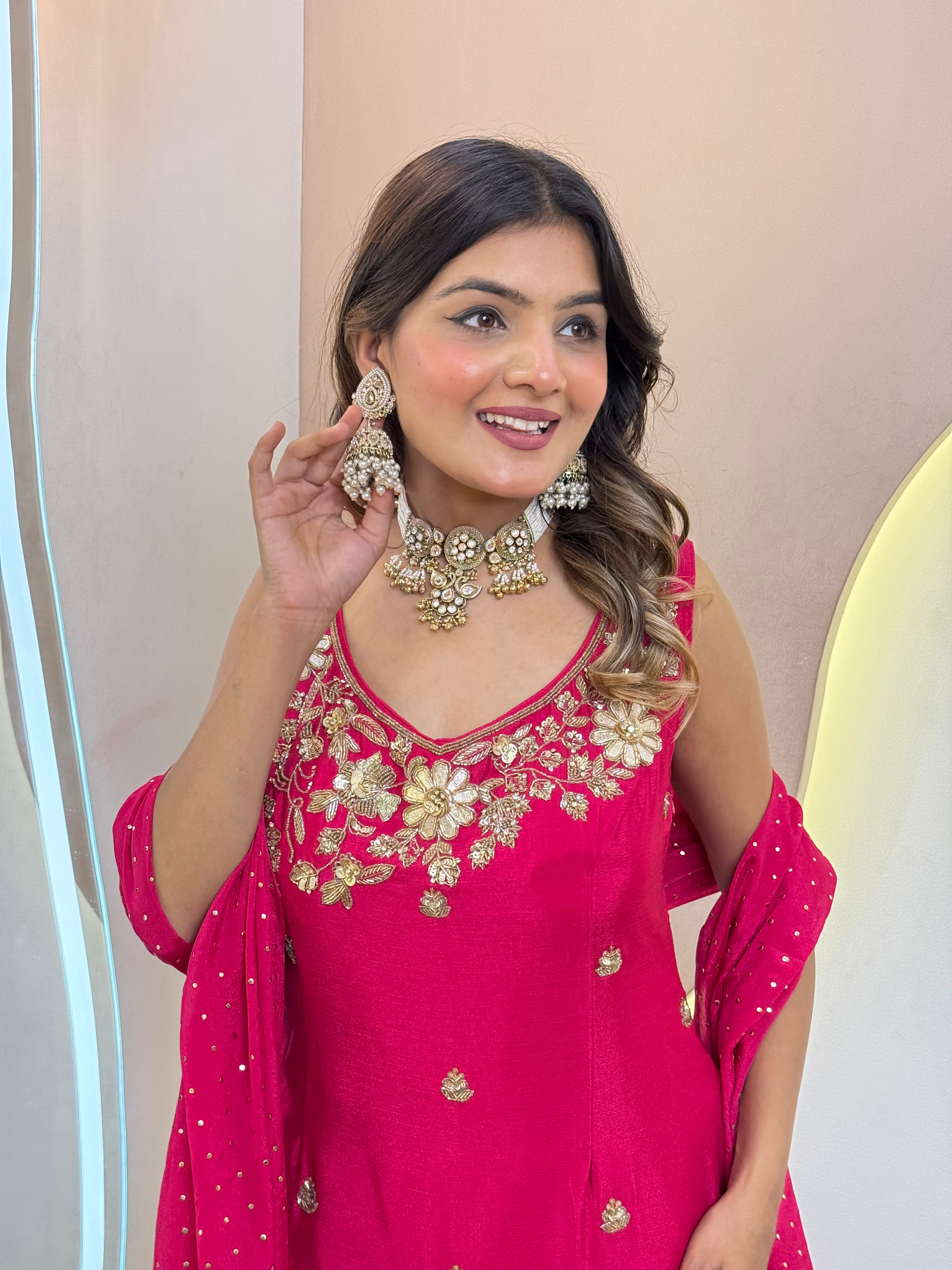 "BASMA" SHARARA SUIT