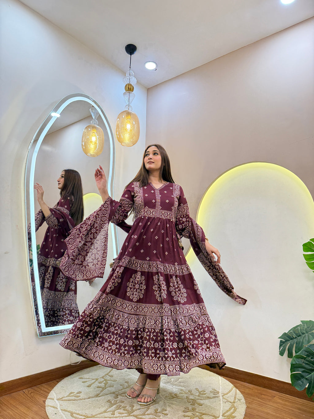 D658  ANARKALI PANT SUIT OUTFIT  GOWN