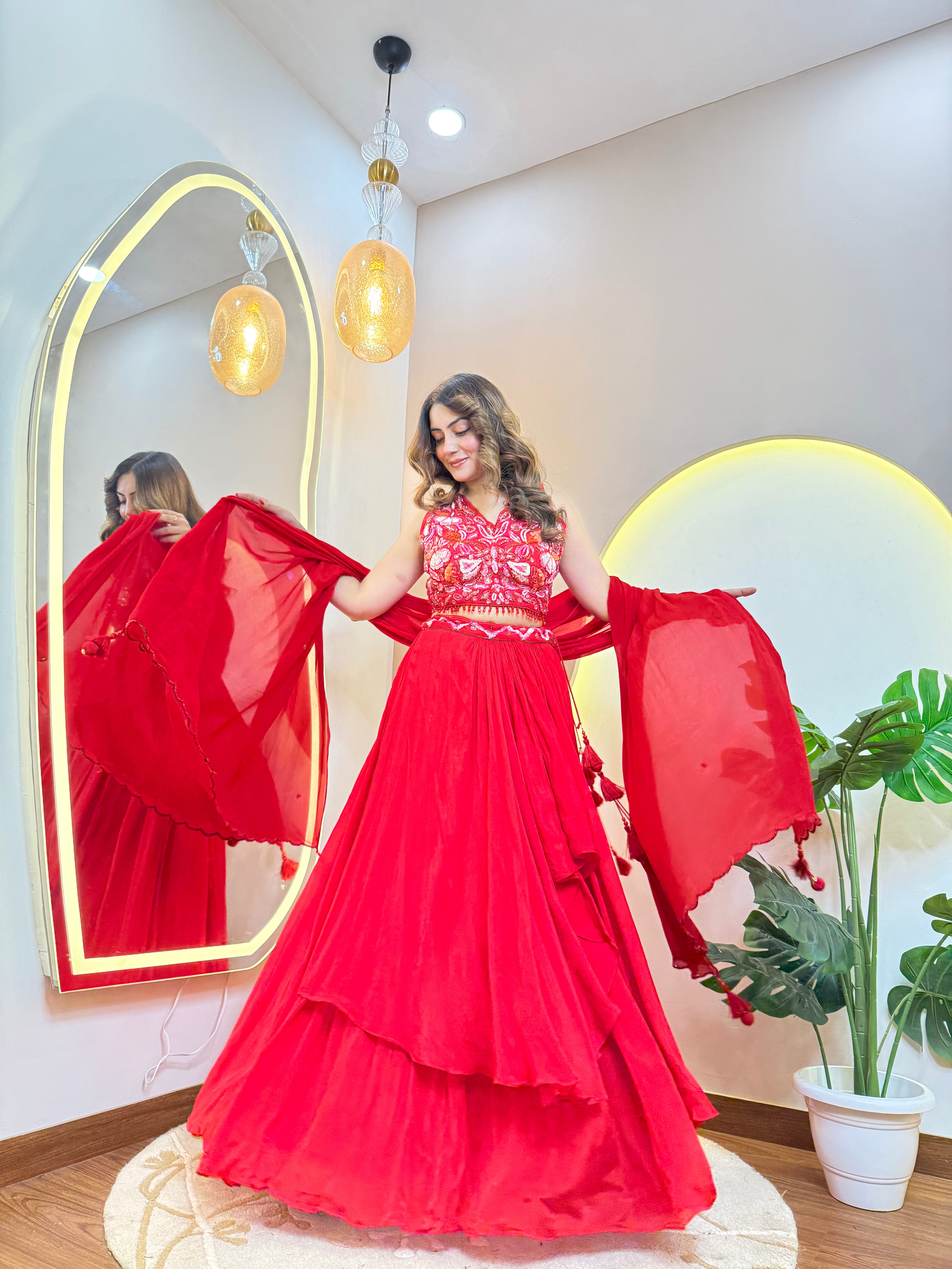 C822 GULFSHA OUTFIT LEHNGA CHOLI