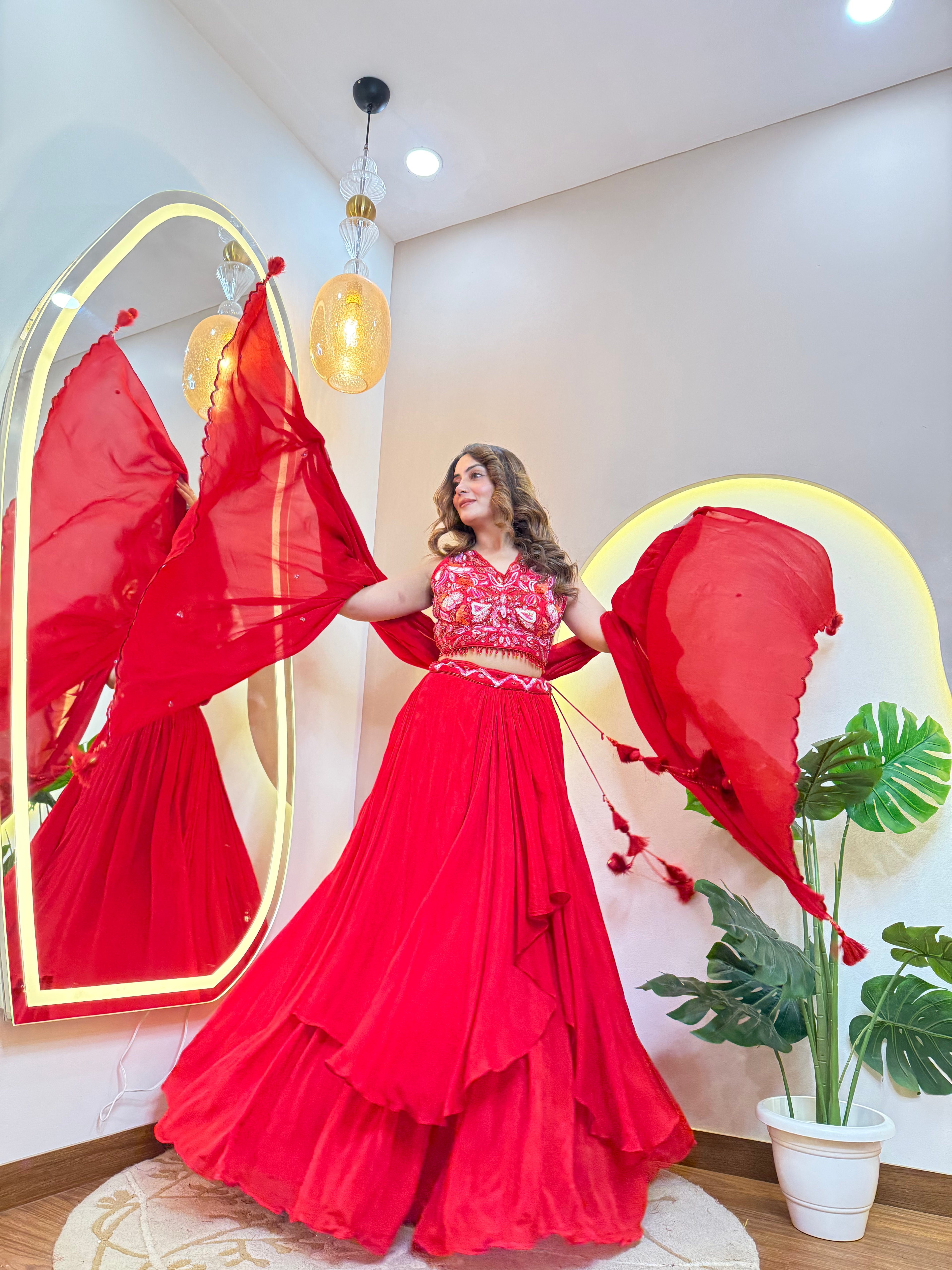 C822 GULFSHA OUTFIT LEHNGA CHOLI