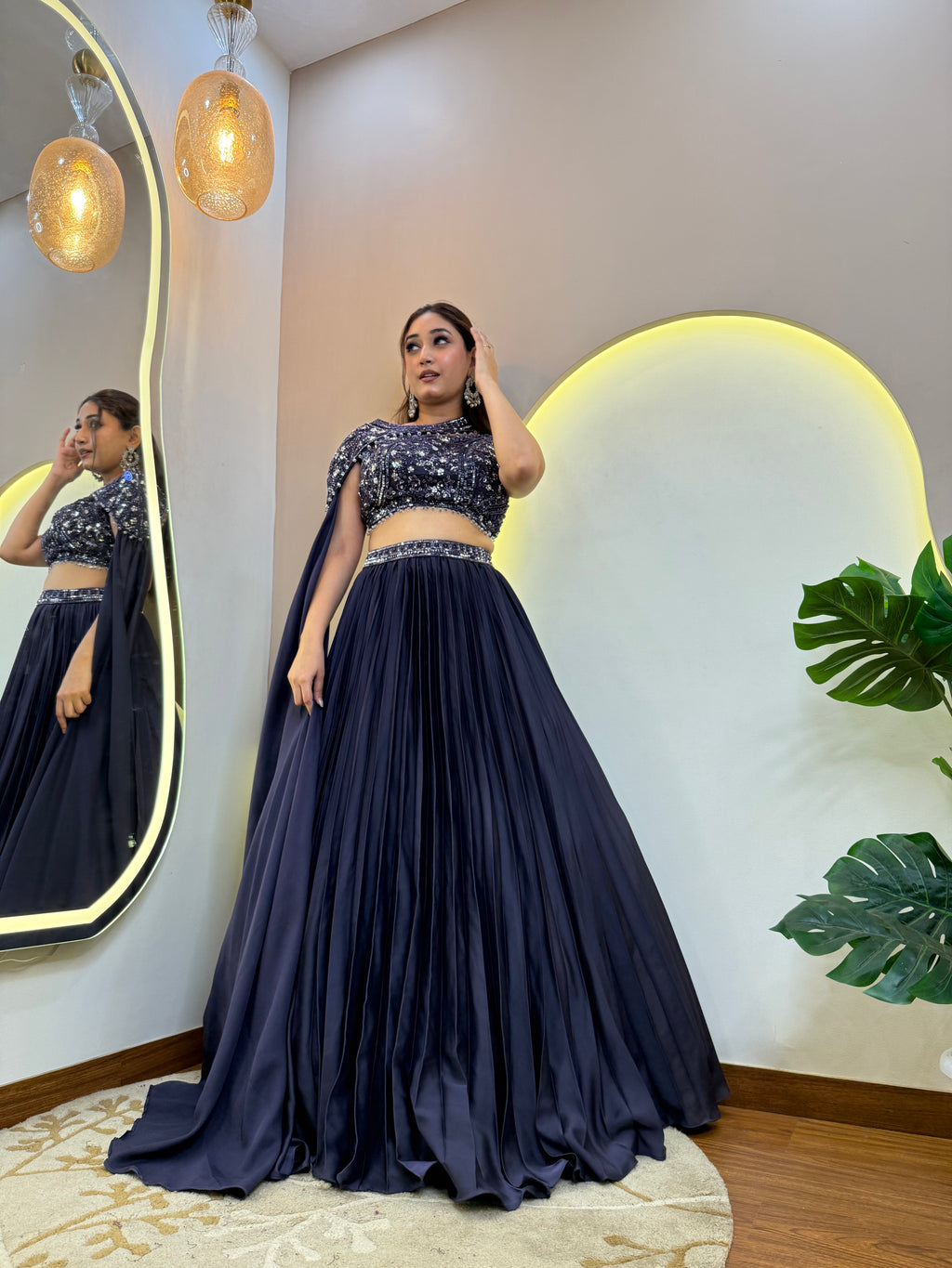 "ZUBAIDA " CROP TOP  SKIRT