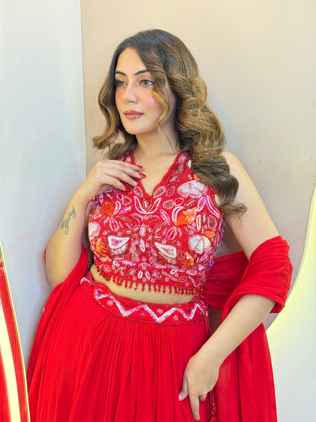 C822 GULFSHA OUTFIT LEHNGA CHOLI