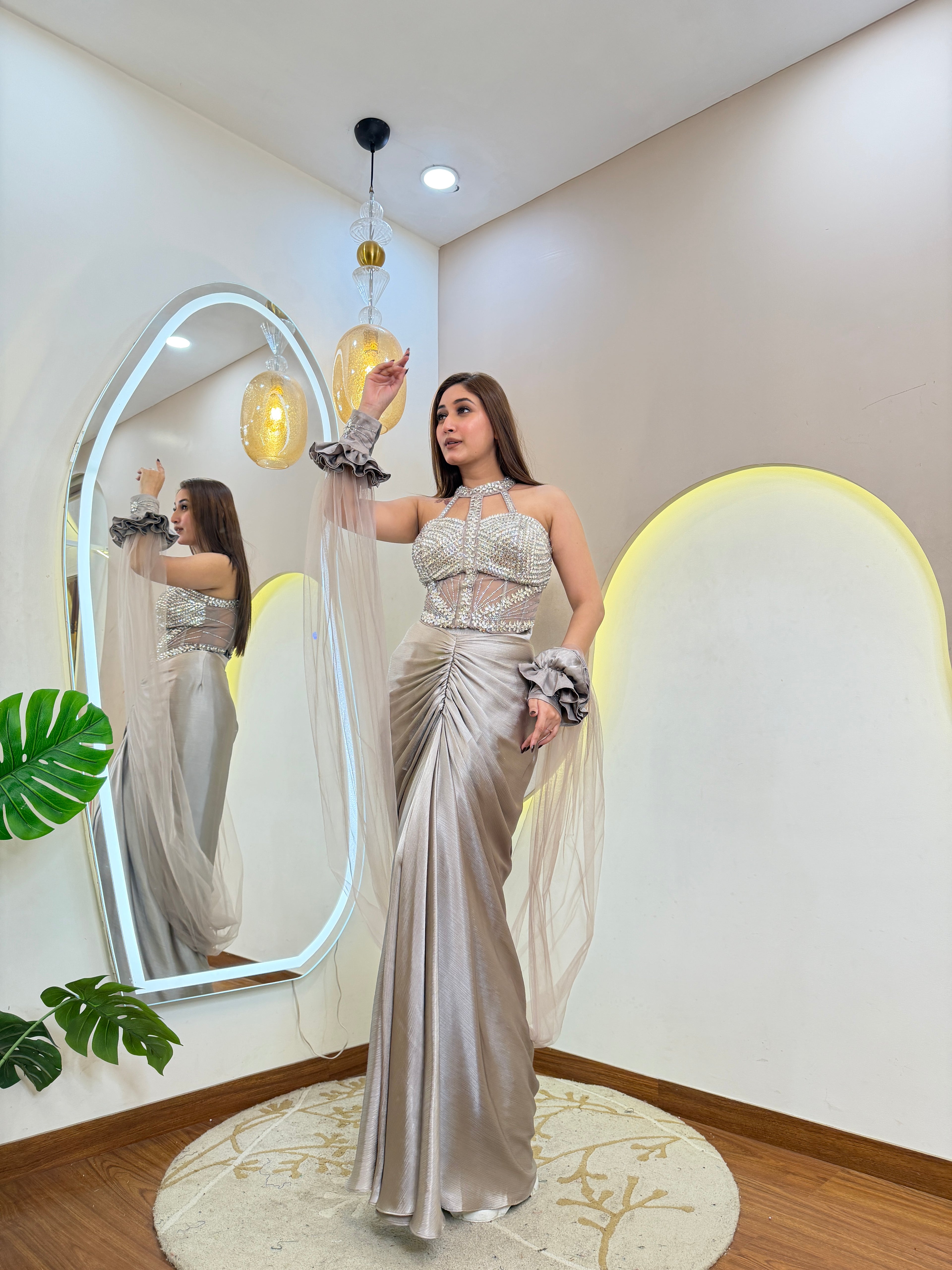 D738 CROP TOP SKIRT  DHHOTI STYLE