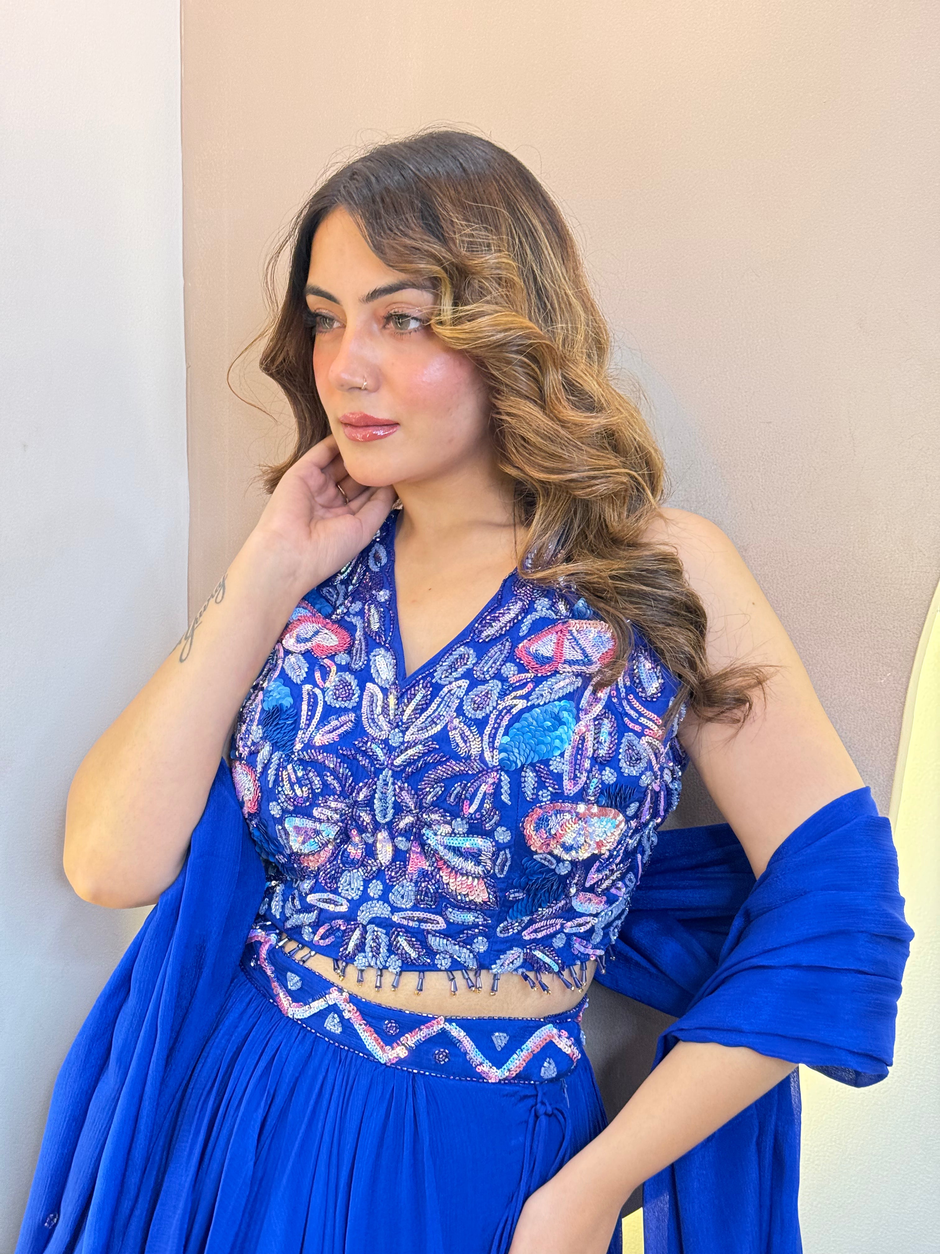 C822 GULFSHA OUTFIT LEHNGA CHOLI