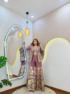 D736  SHARARA STYLE " CORD SET WID JECKET