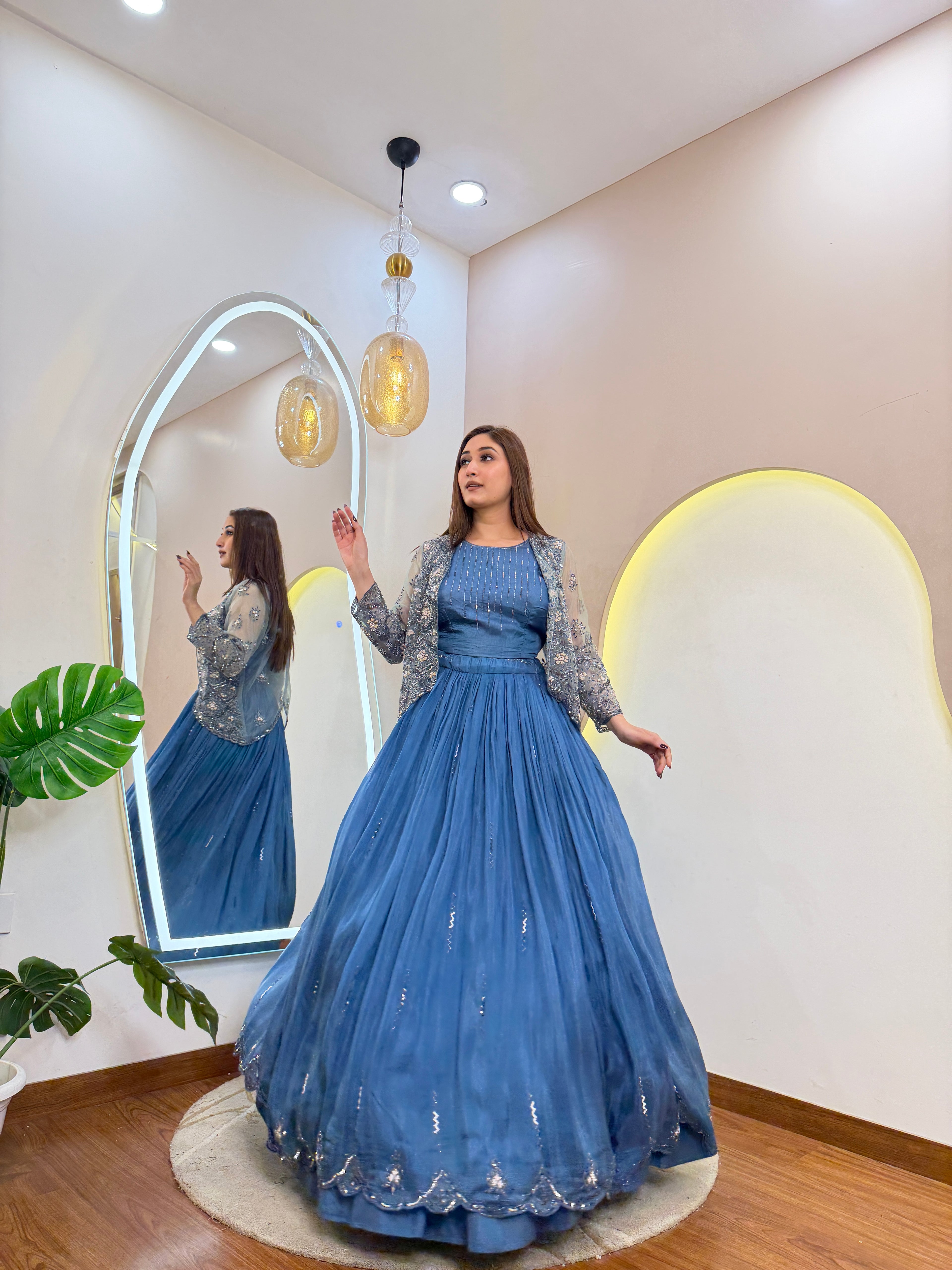 Ac01 CROP TOP SKIRT WID JECKET