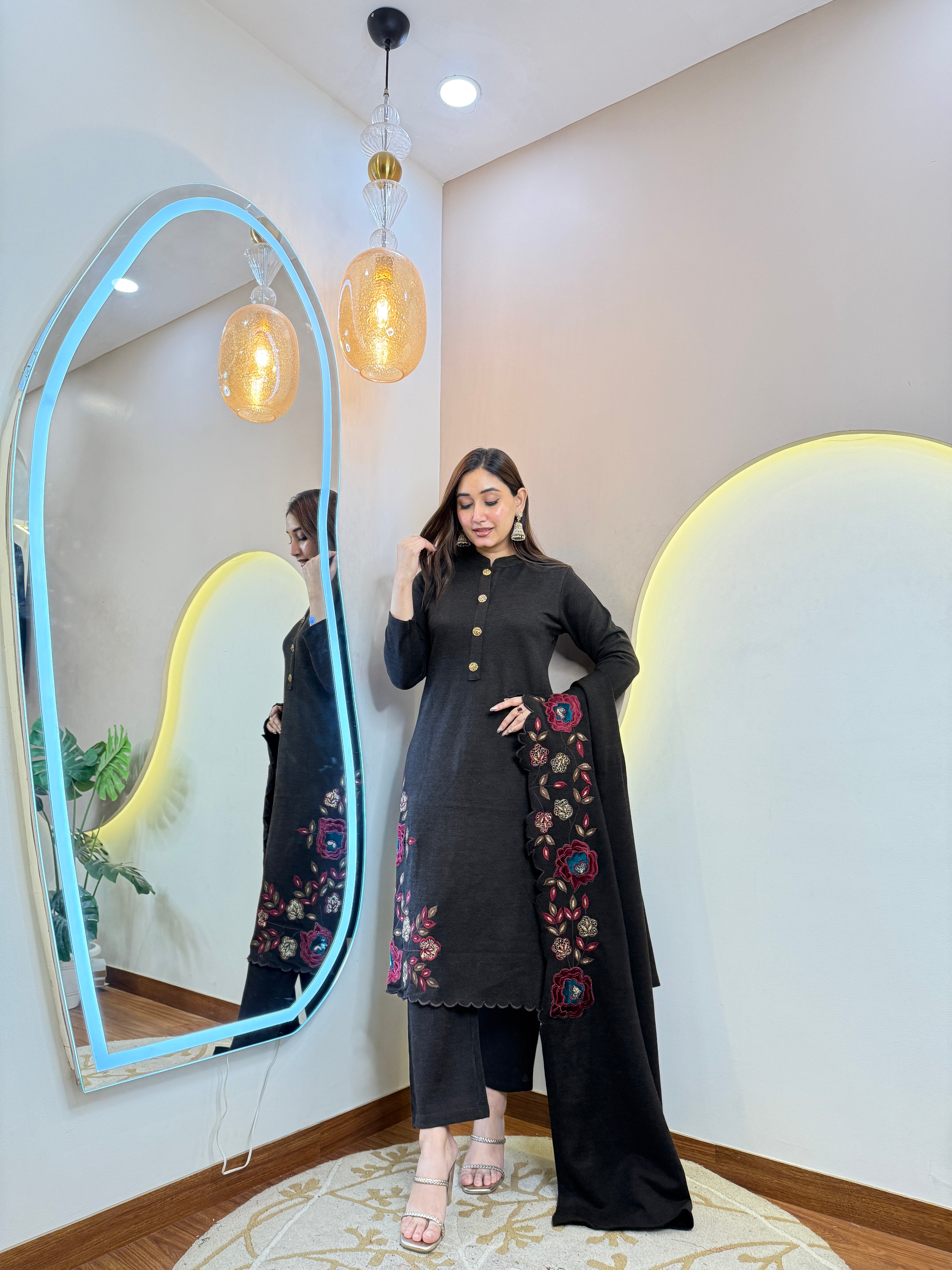 Aw446 WOOLEN 3pc SET