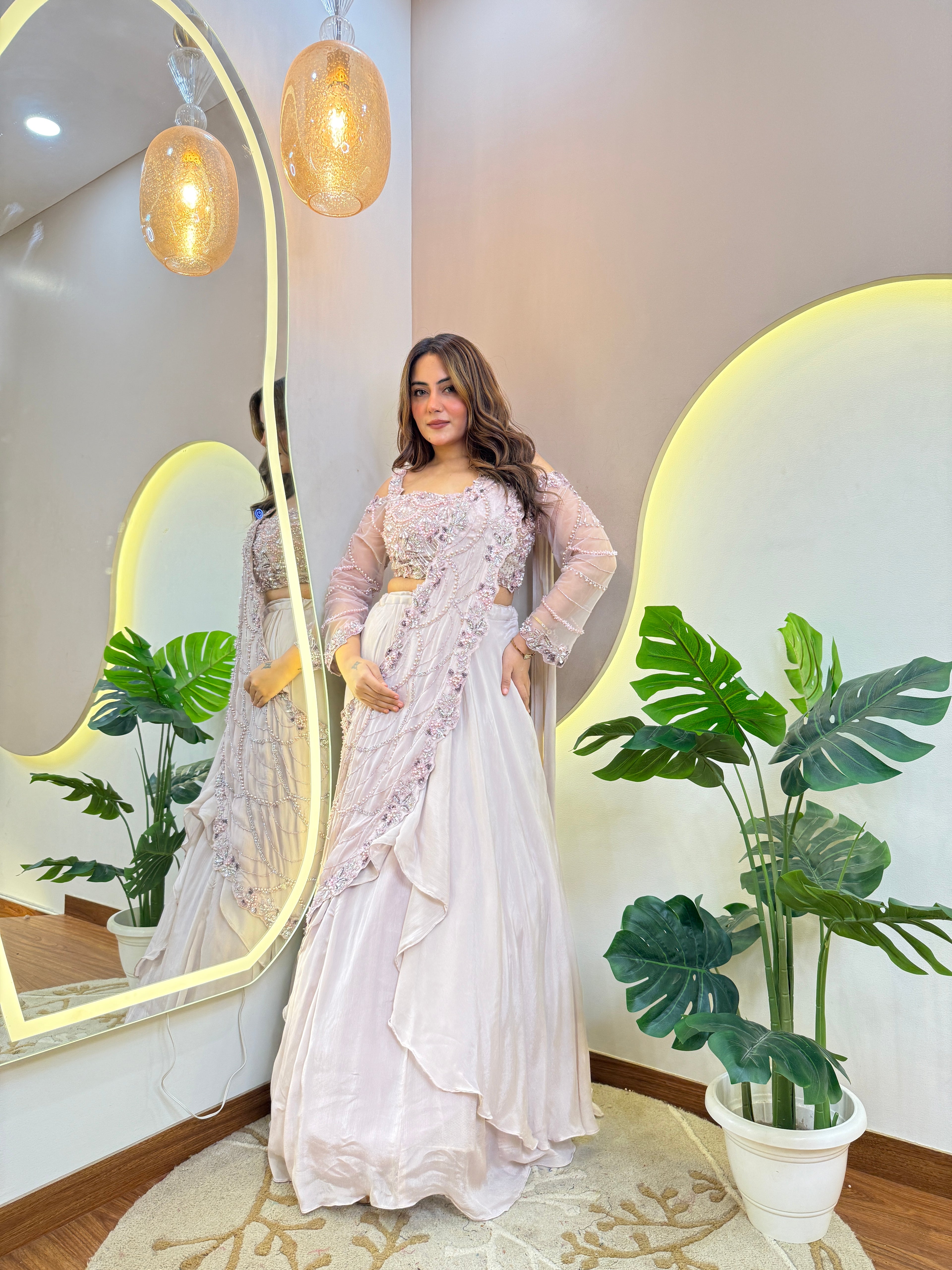 B986  CROP TOP SKIRT