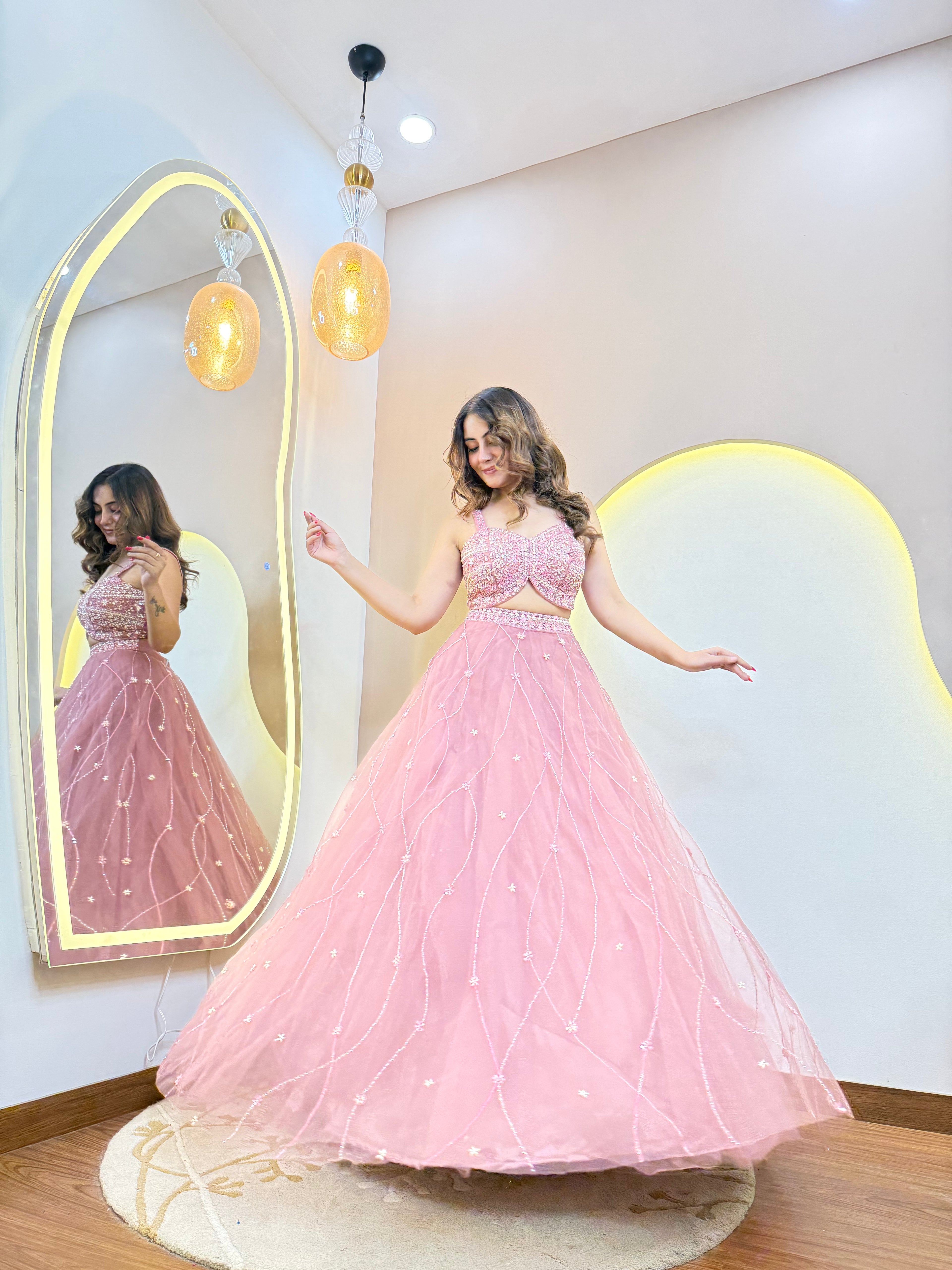 BARBIE OUTFIT CROP TOP SKIRT