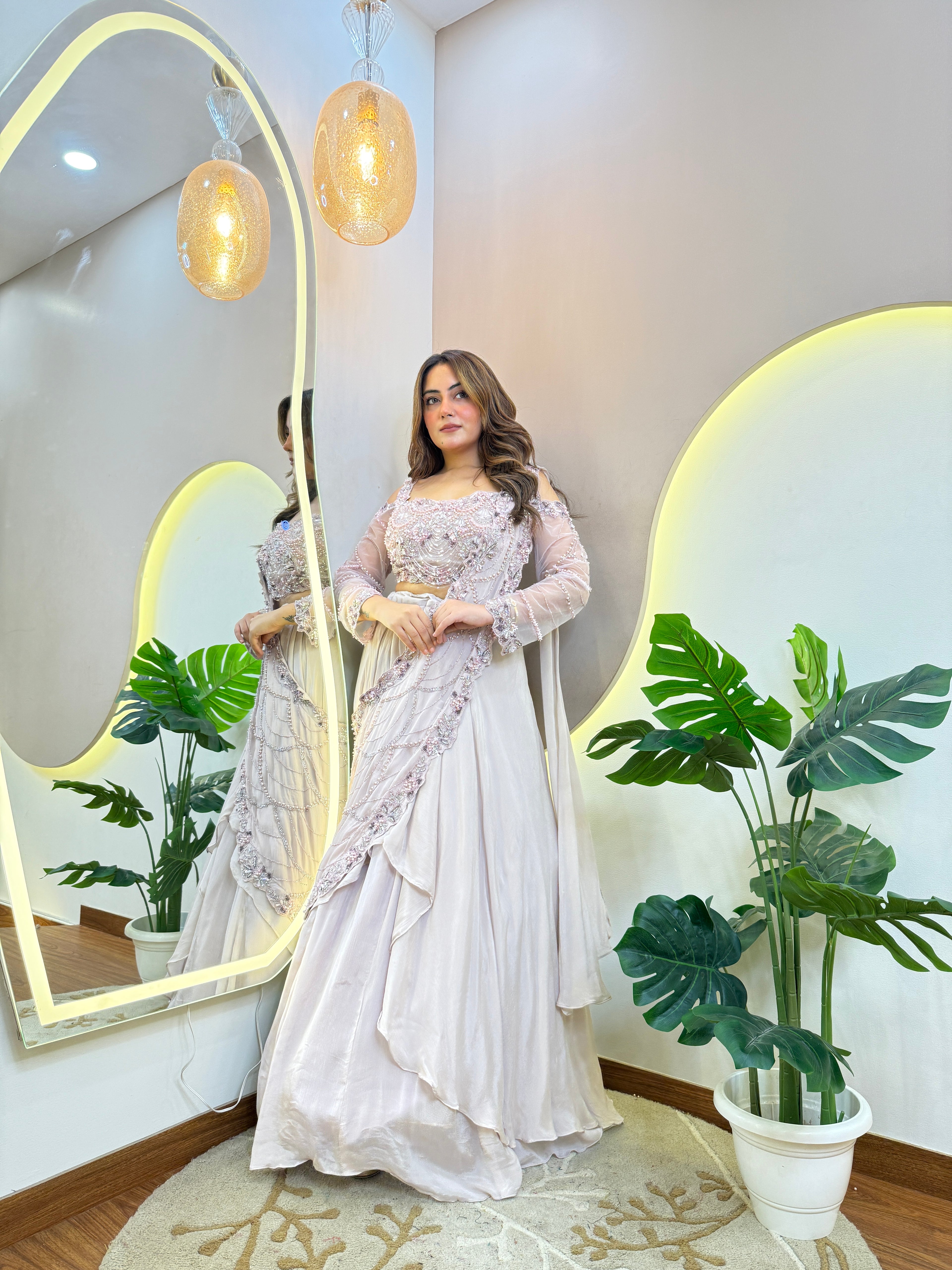 B986  CROP TOP SKIRT