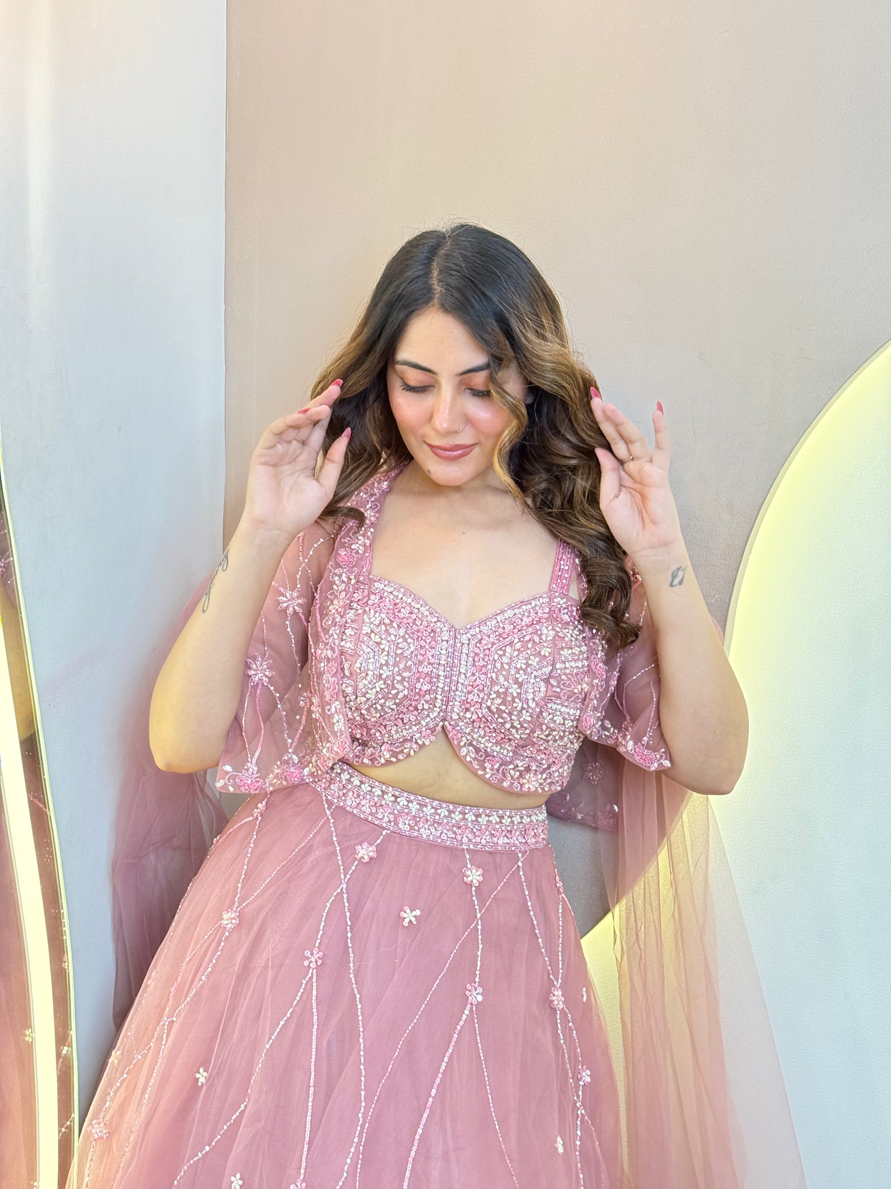 BARBIE OUTFIT CROP TOP SKIRT